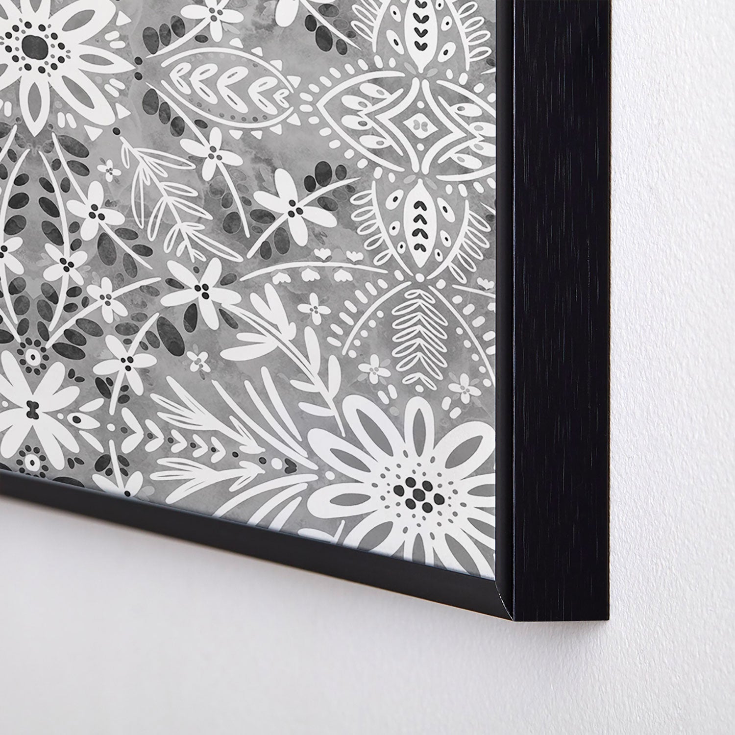 Marta Barragan Camarasa Intricate Floral Symmetry Square Metal Framed Art Print