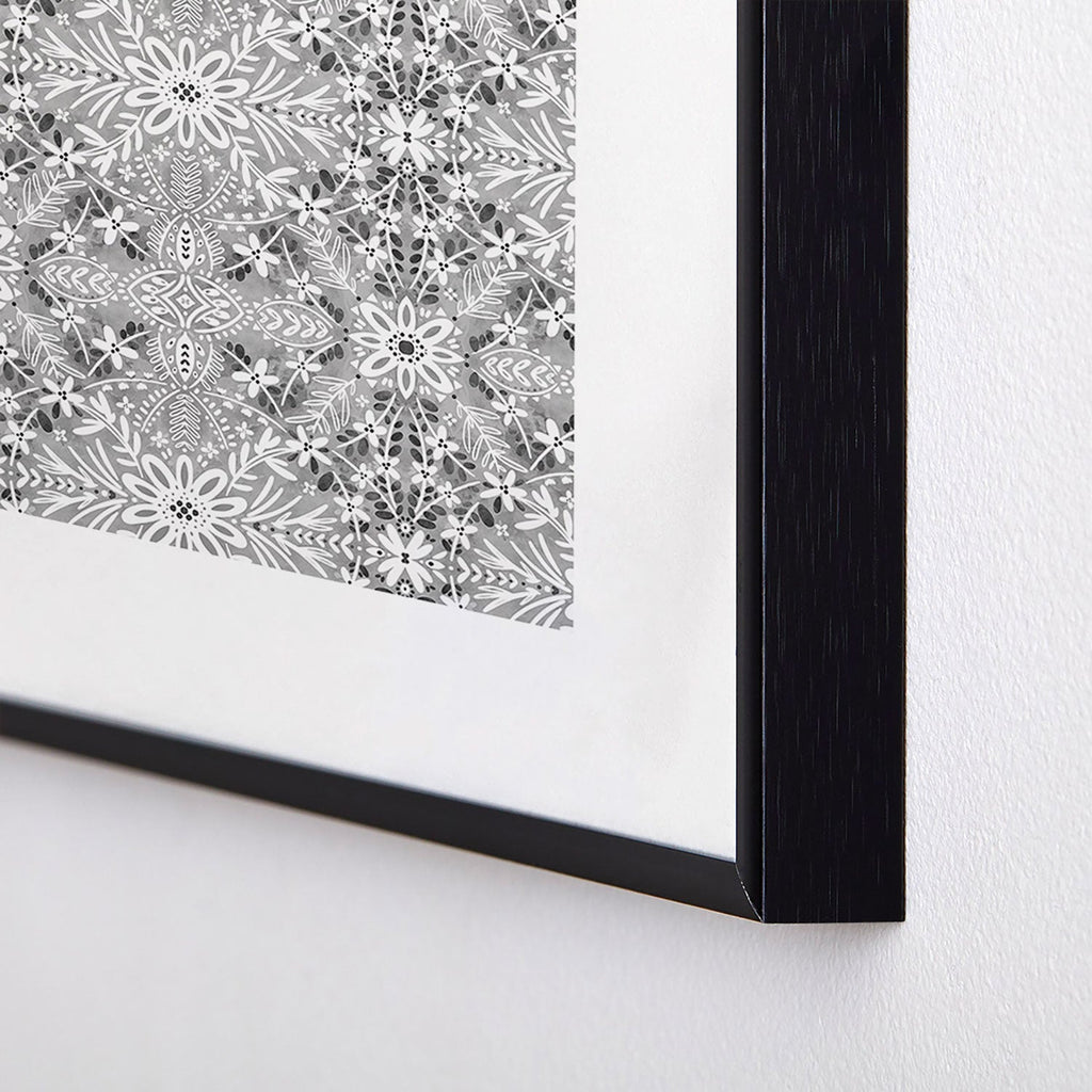 Marta Barragan Camarasa Intricate Floral Symmetry Metal Framed Art Print