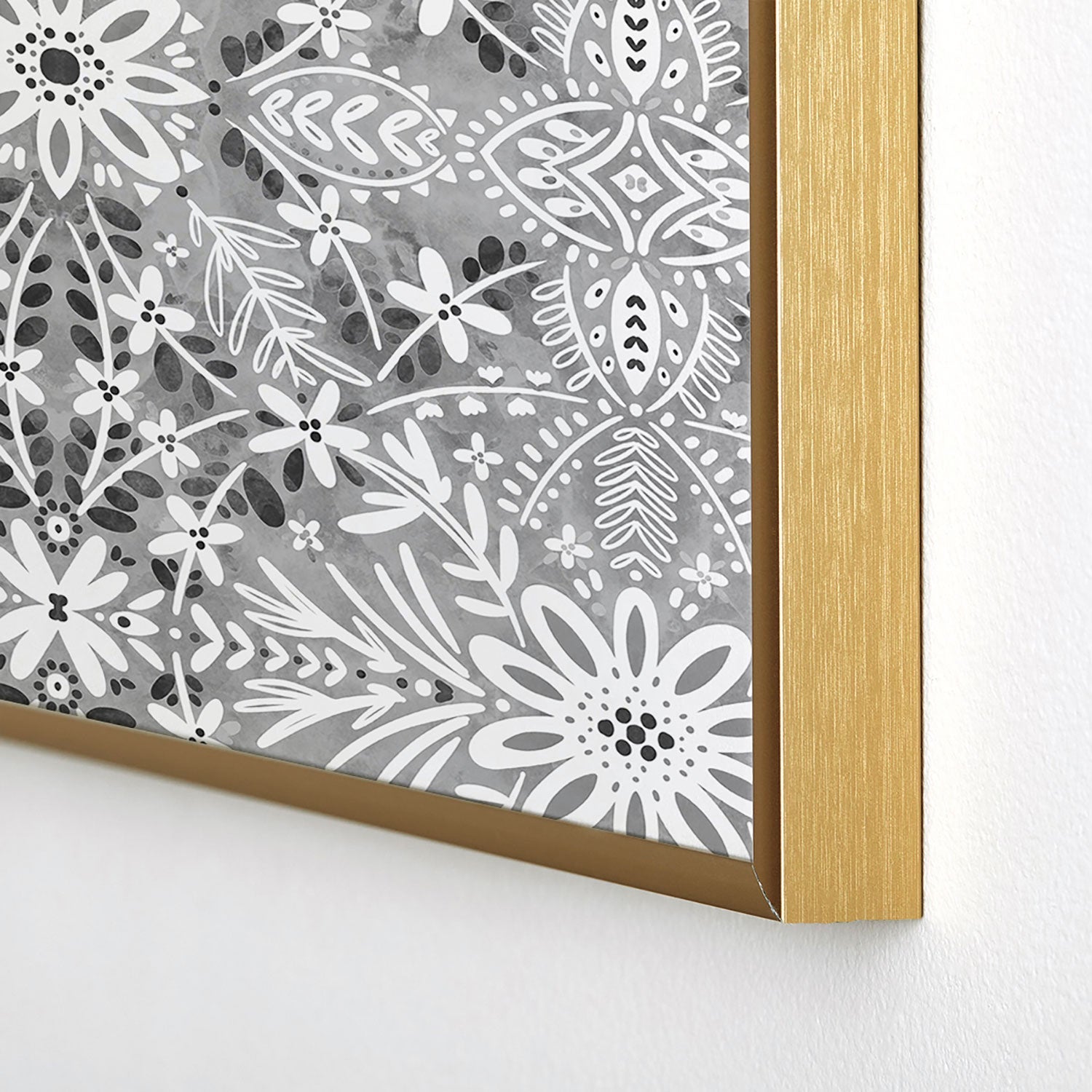 Marta Barragan Camarasa Intricate Floral Symmetry Square Metal Framed Art Print