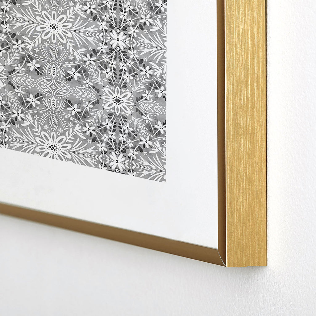 Marta Barragan Camarasa Intricate Floral Symmetry Metal Framed Art Print