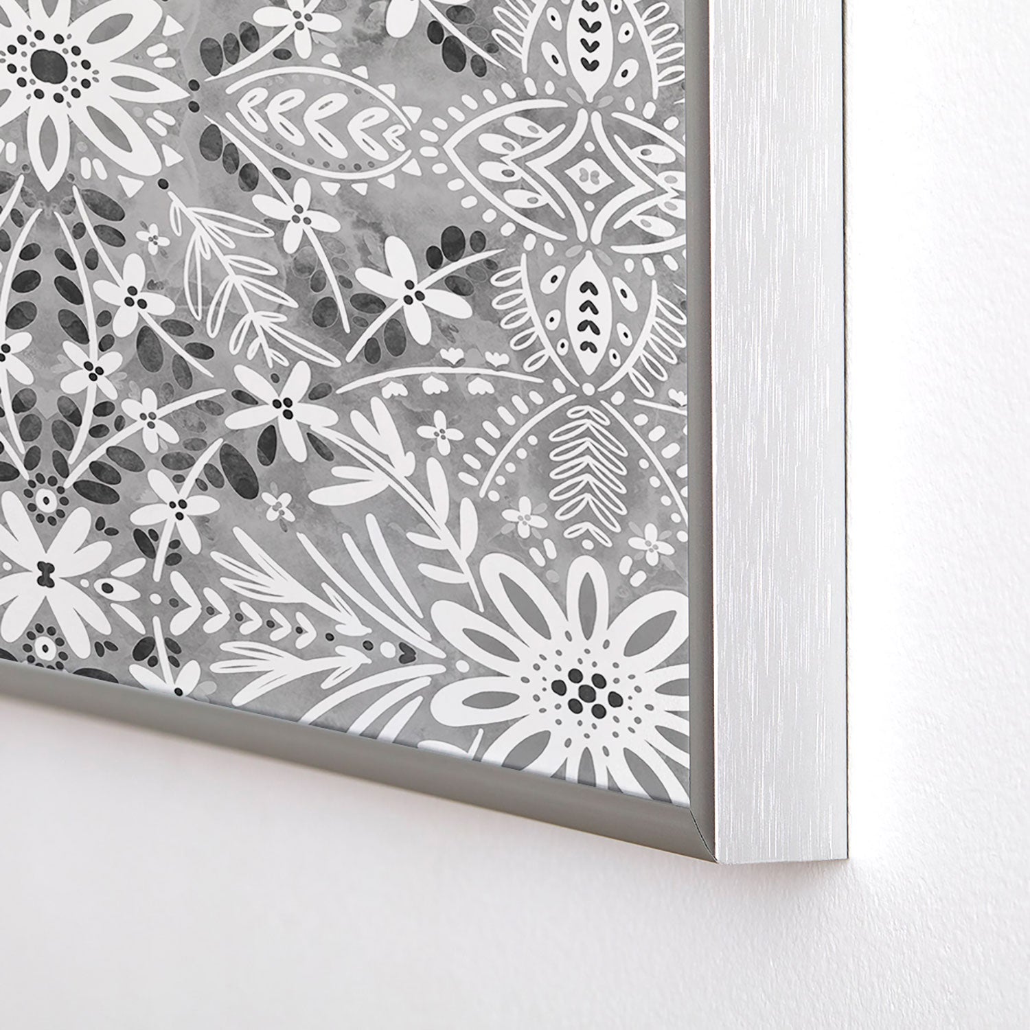 Marta Barragan Camarasa Intricate Floral Symmetry Square Metal Framed Art Print
