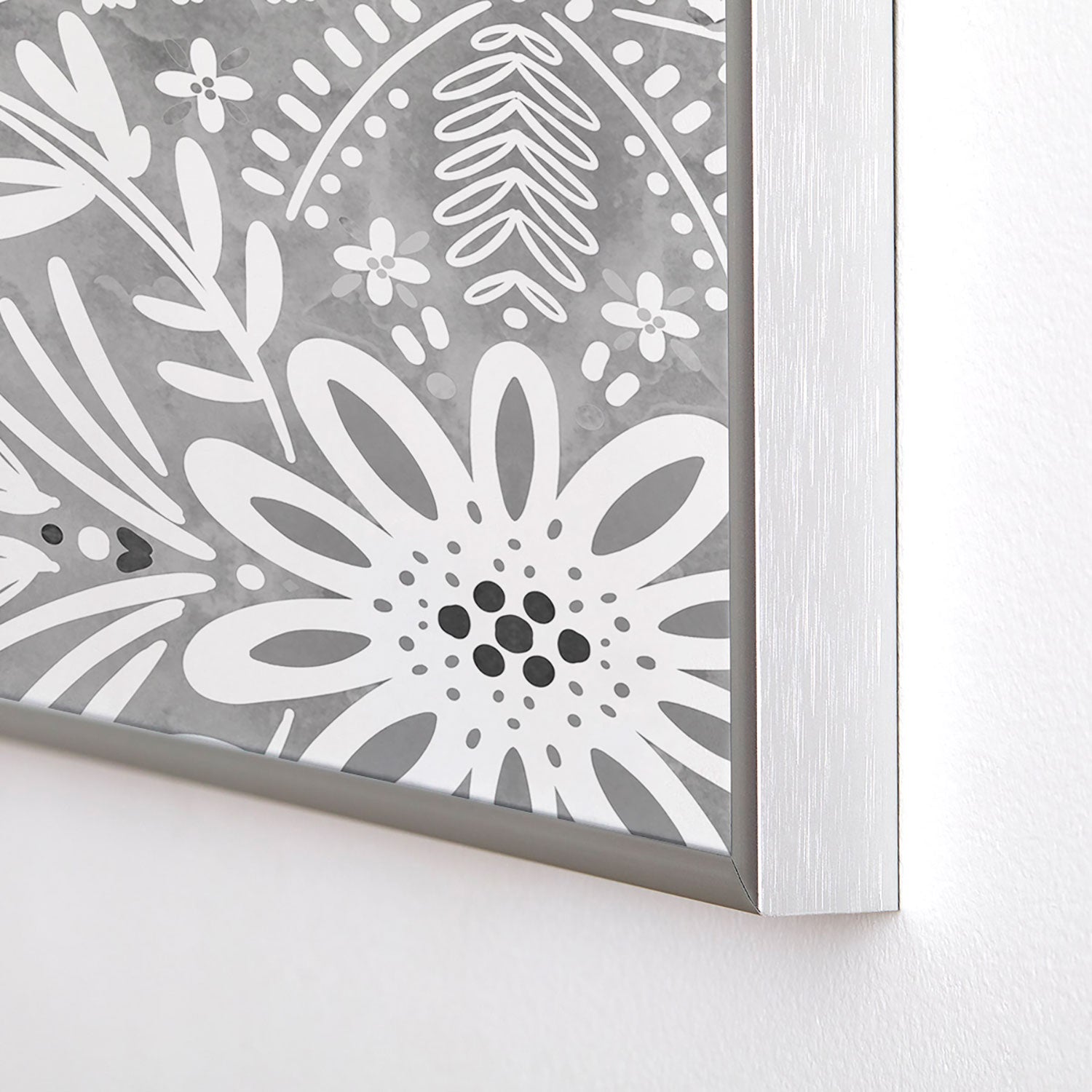 Marta Barragan Camarasa Intricate Floral Symmetry Square Metal Framed Art Print