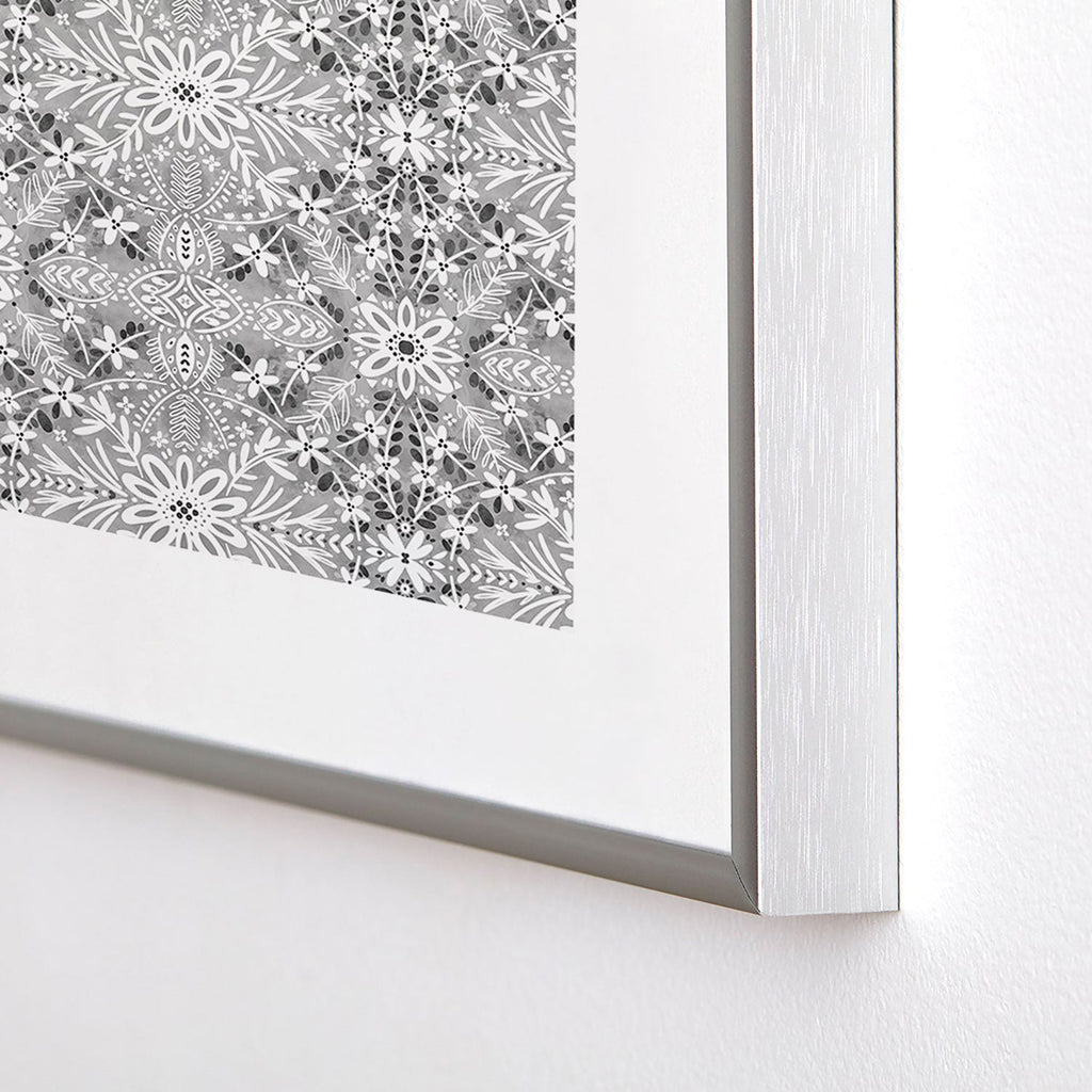 Marta Barragan Camarasa Intricate Floral Symmetry Metal Framed Art Print