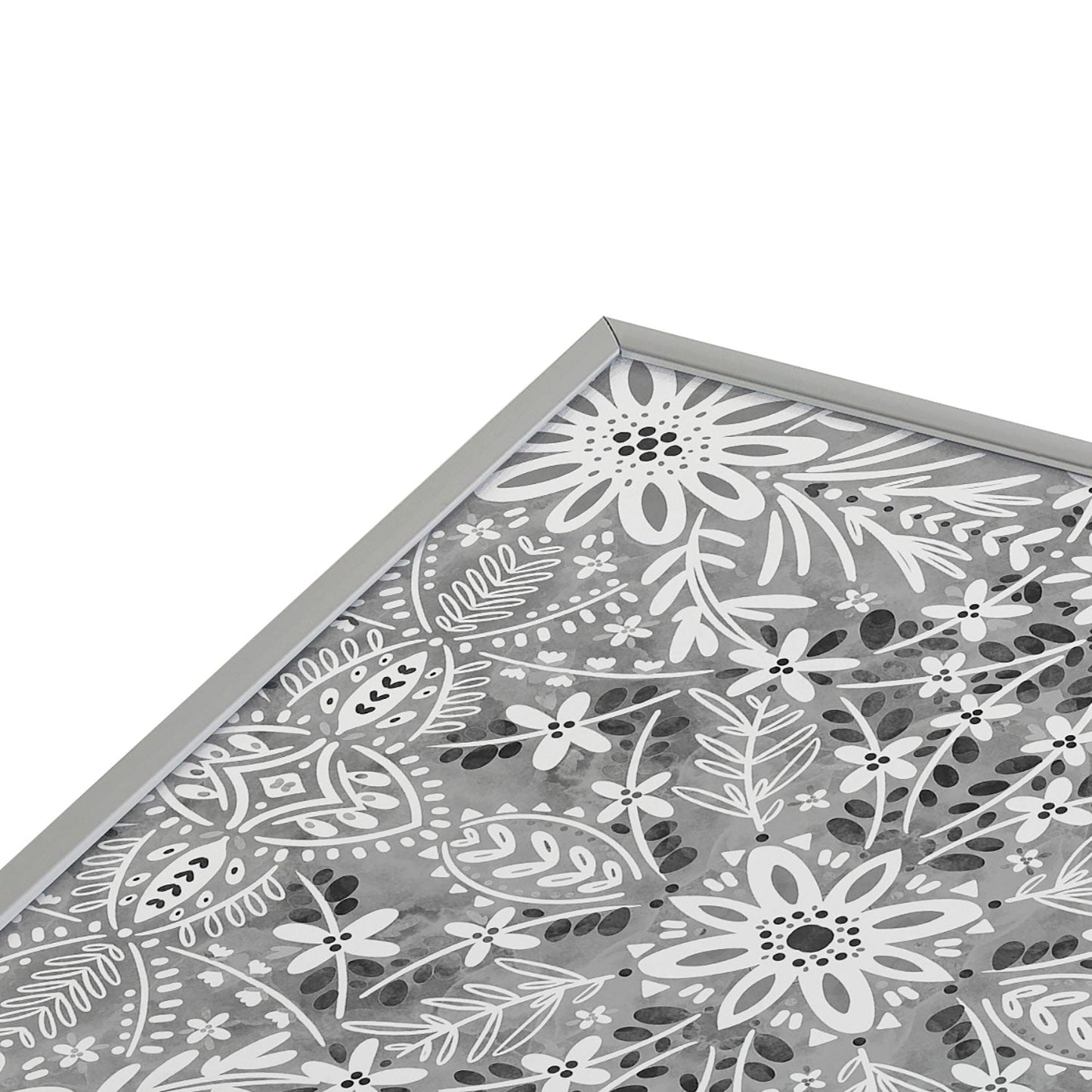 Marta Barragan Camarasa Intricate Floral Symmetry Square Metal Framed Art Print