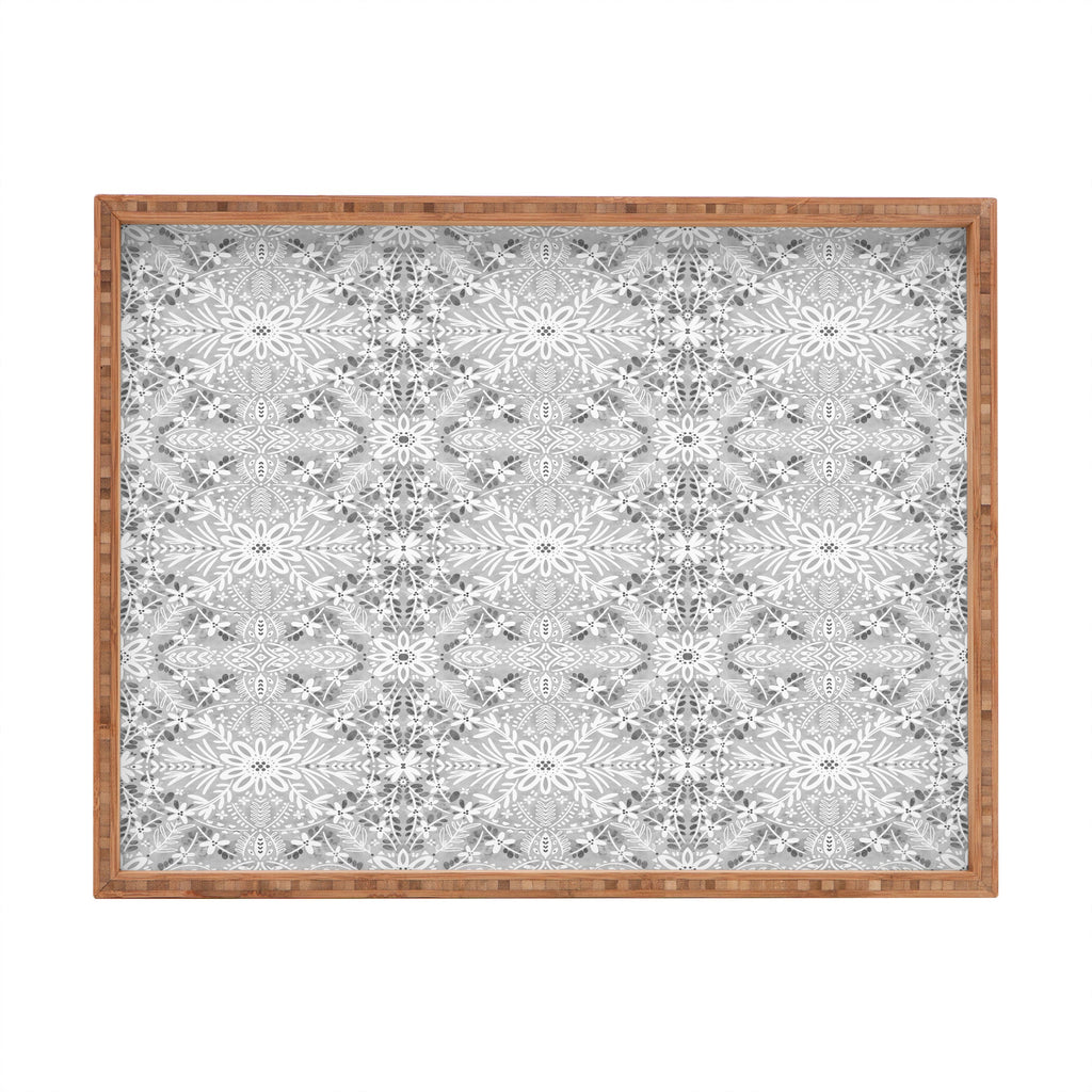 Marta Barragan Camarasa Intricate Floral Symmetry Rectangular Tray