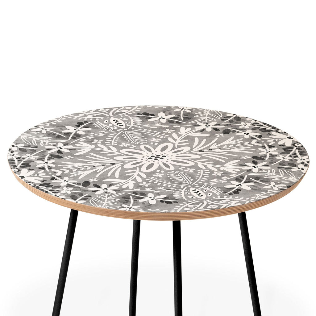 Marta Barragan Camarasa Intricate Floral Symmetry Round Side Table