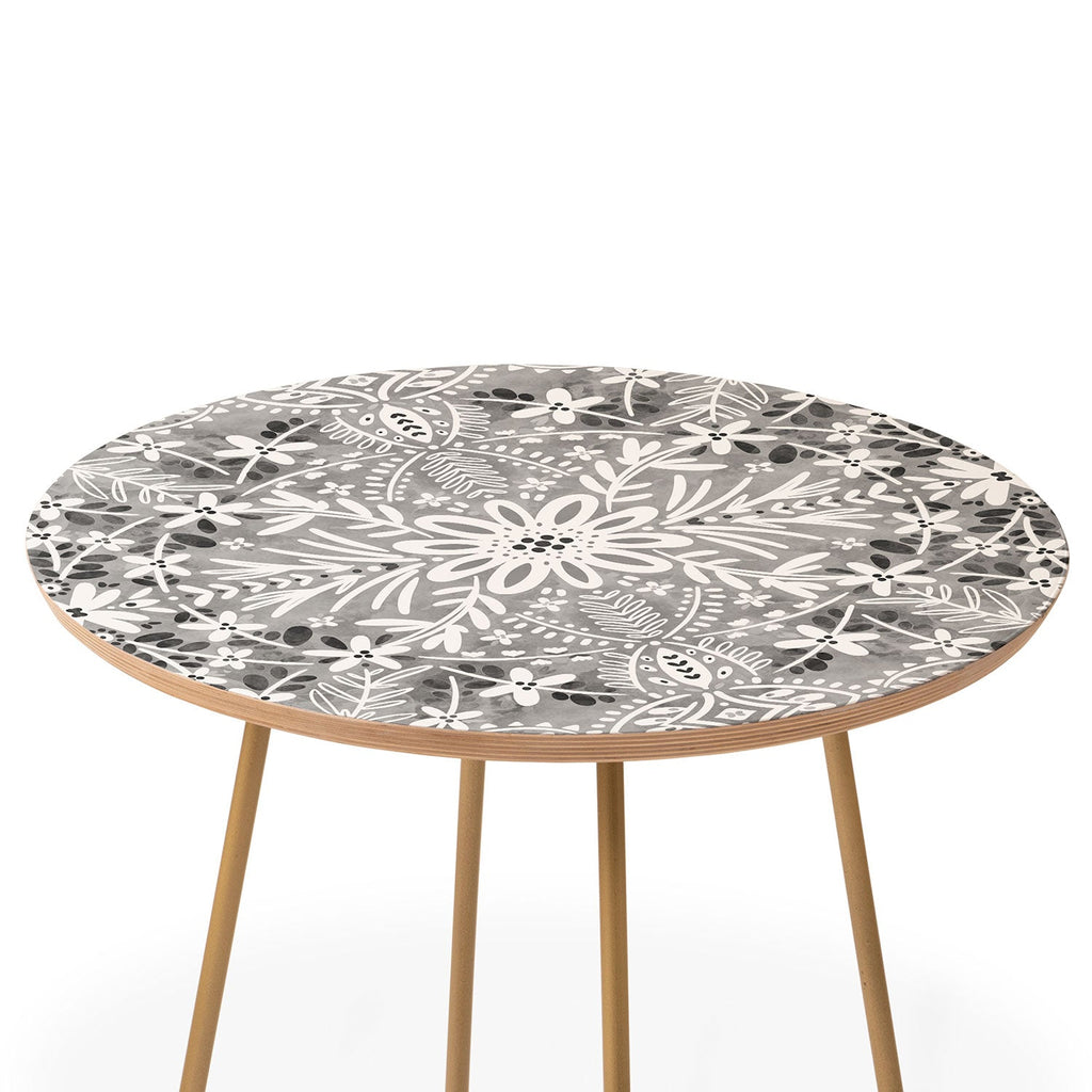 Marta Barragan Camarasa Intricate Floral Symmetry Round Side Table