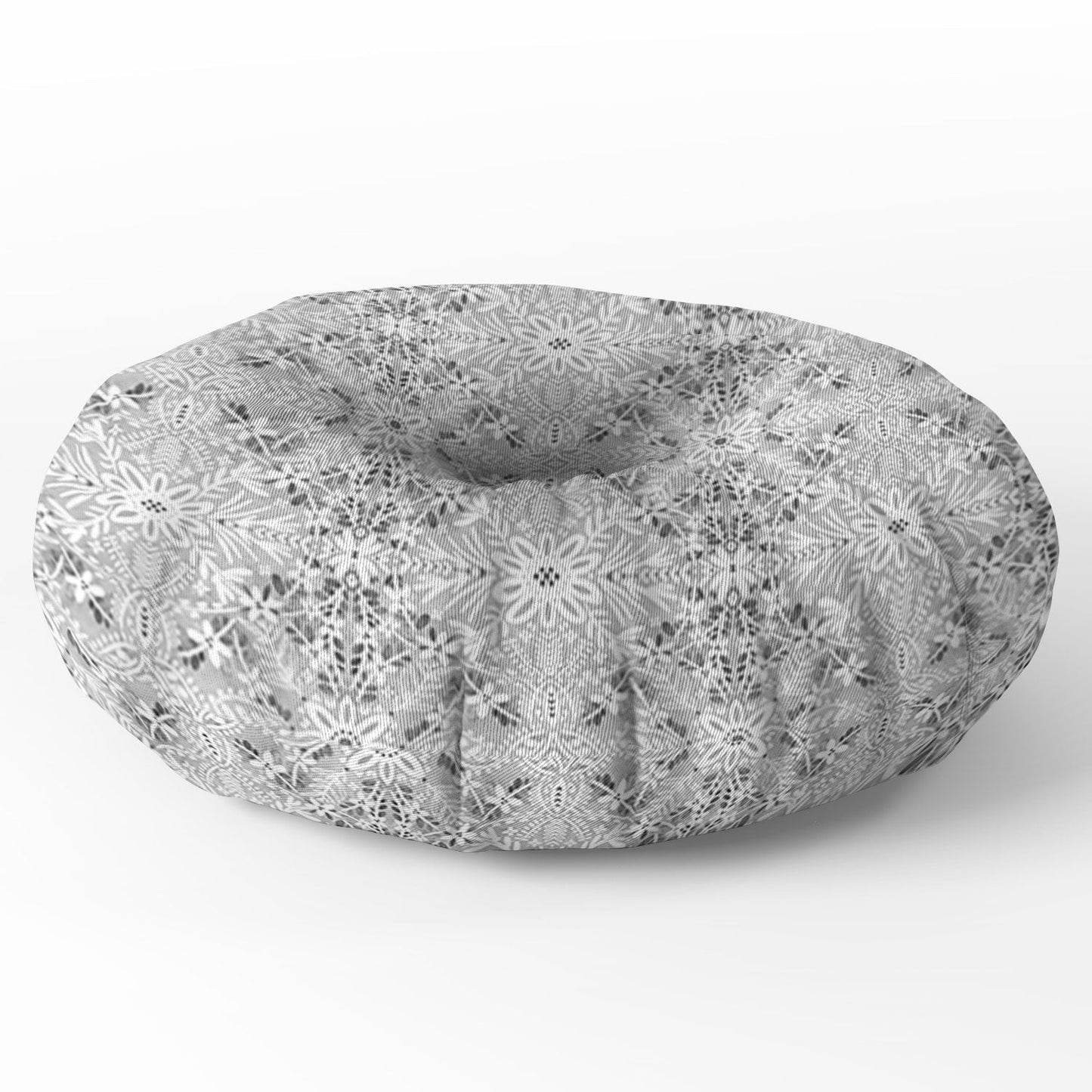 Marta Barragan Camarasa Intricate Floral Symmetry Floor Pillow Round