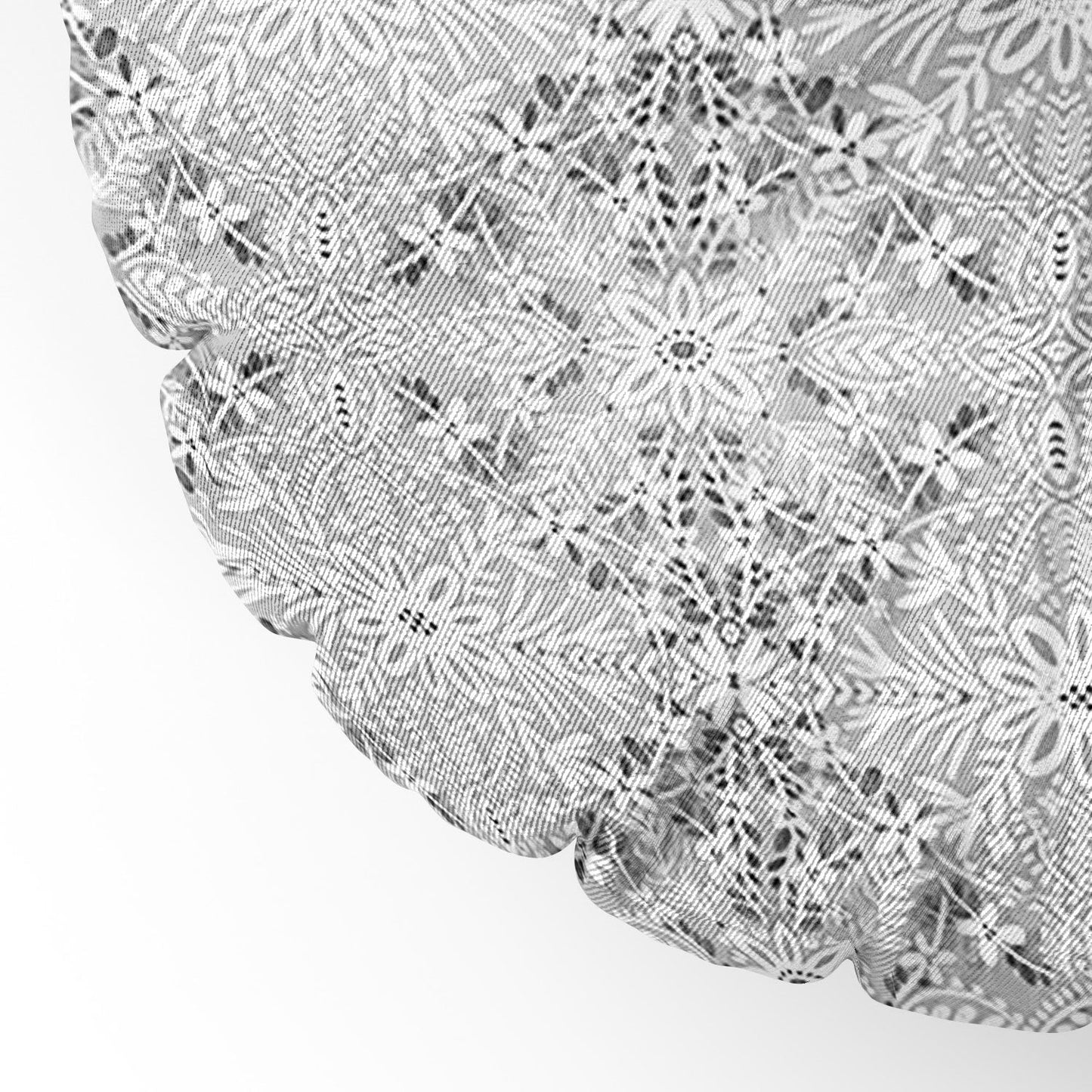 Marta Barragan Camarasa Intricate Floral Symmetry Floor Pillow Round
