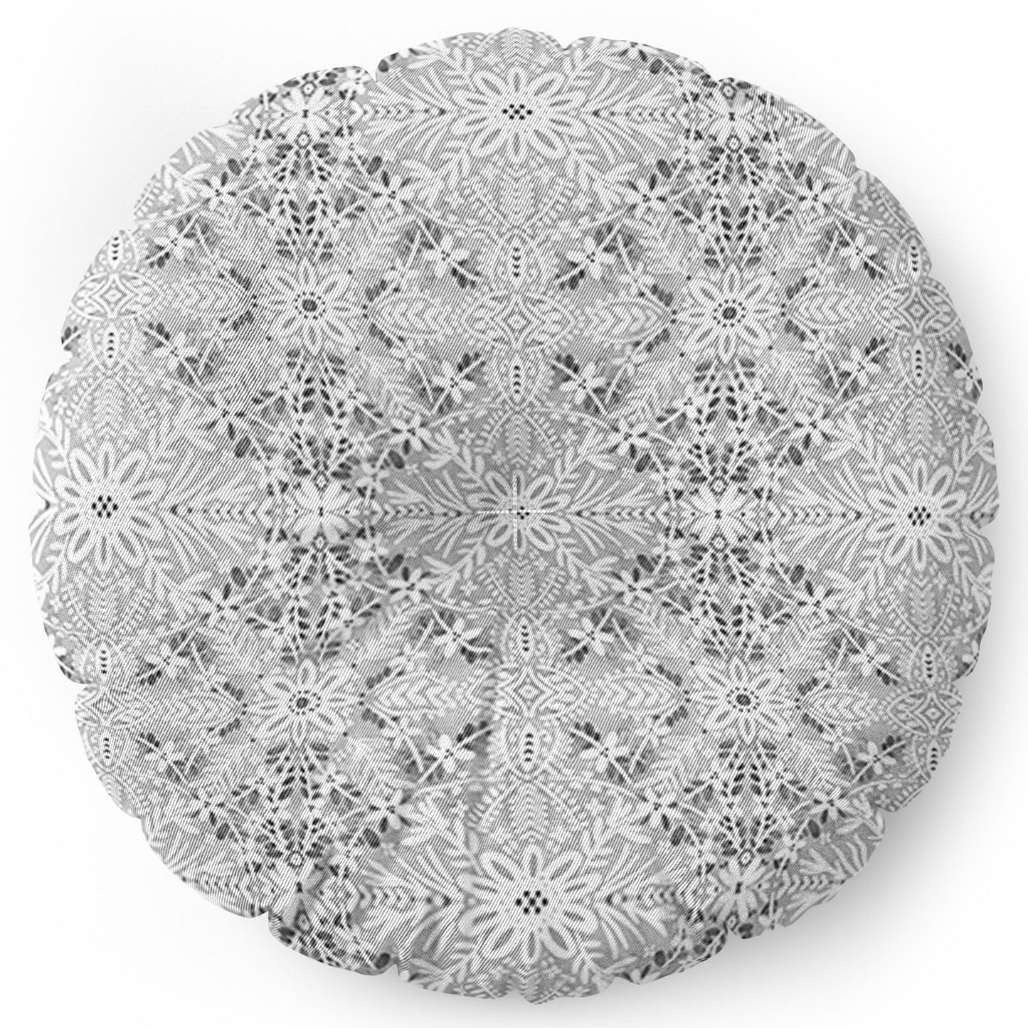 Marta Barragan Camarasa Intricate Floral Symmetry Floor Pillow Round