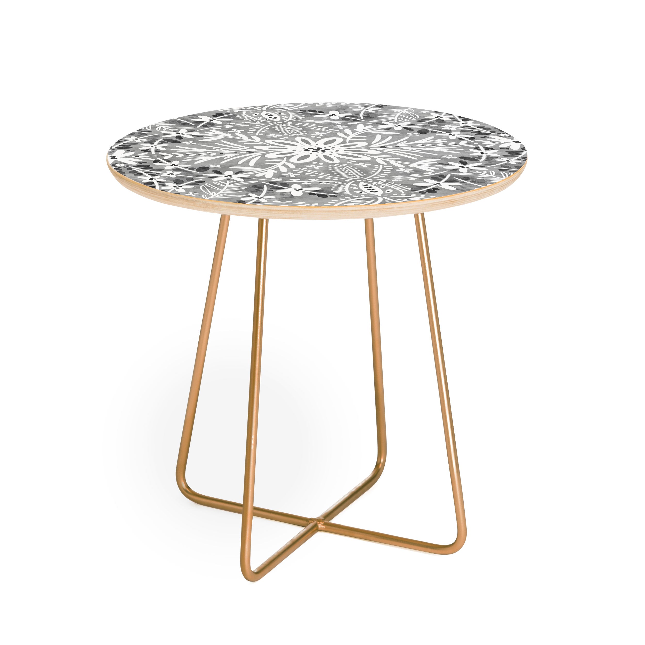 Marta Barragan Camarasa Intricate Floral Symmetry Round Side Table