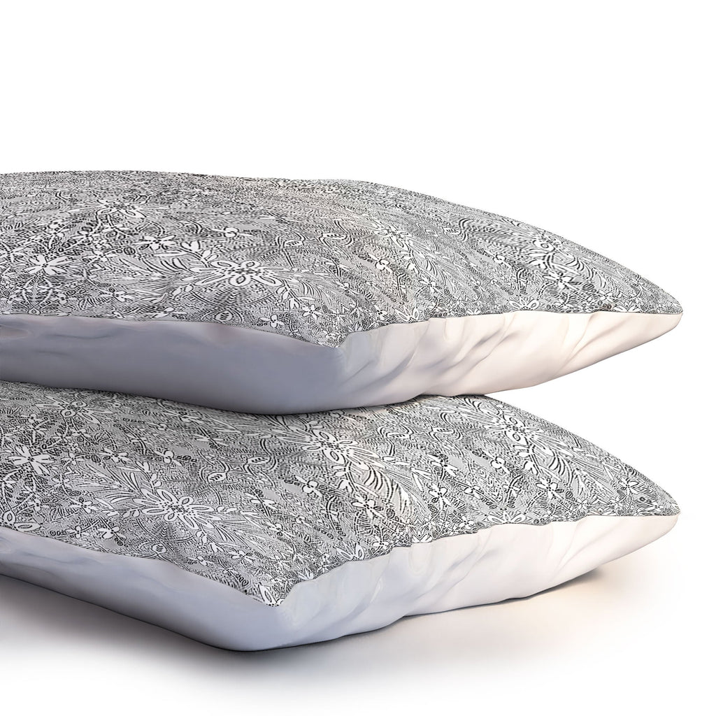 Marta Barragan Camarasa Intricate Floral Symmetry Pillow Shams