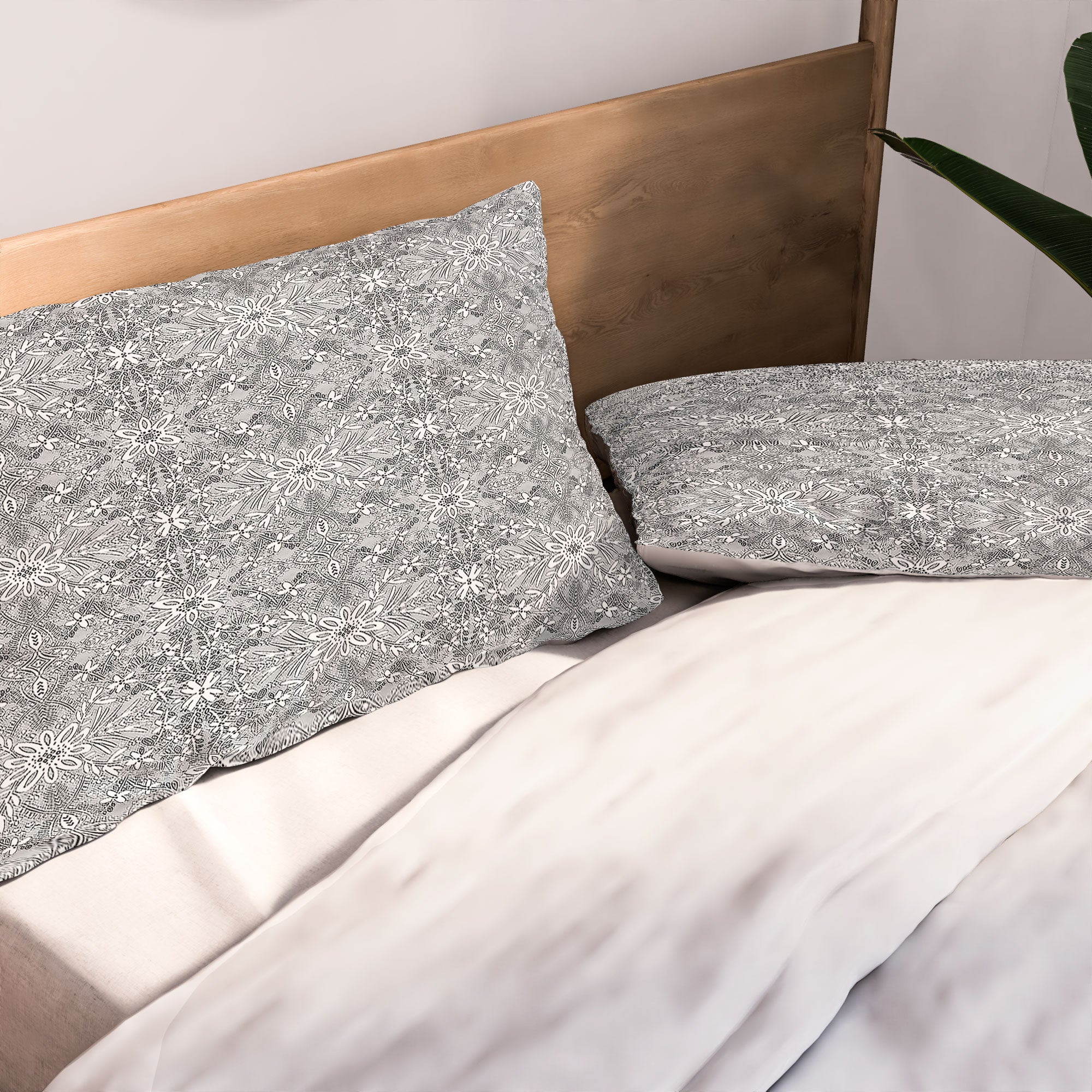 Marta Barragan Camarasa Intricate Floral Symmetry Pillow Shams