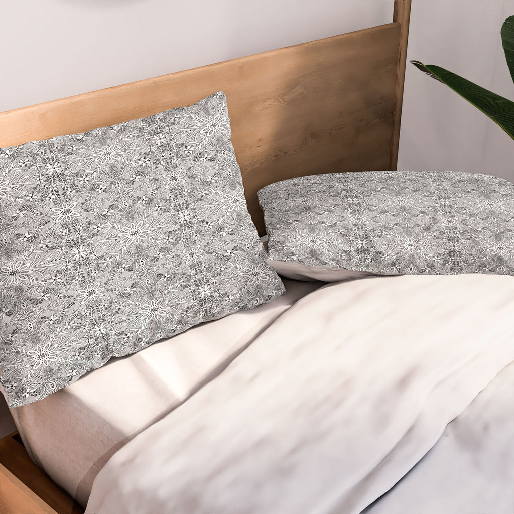 Marta Barragan Camarasa Intricate Floral Symmetry Pillow Shams