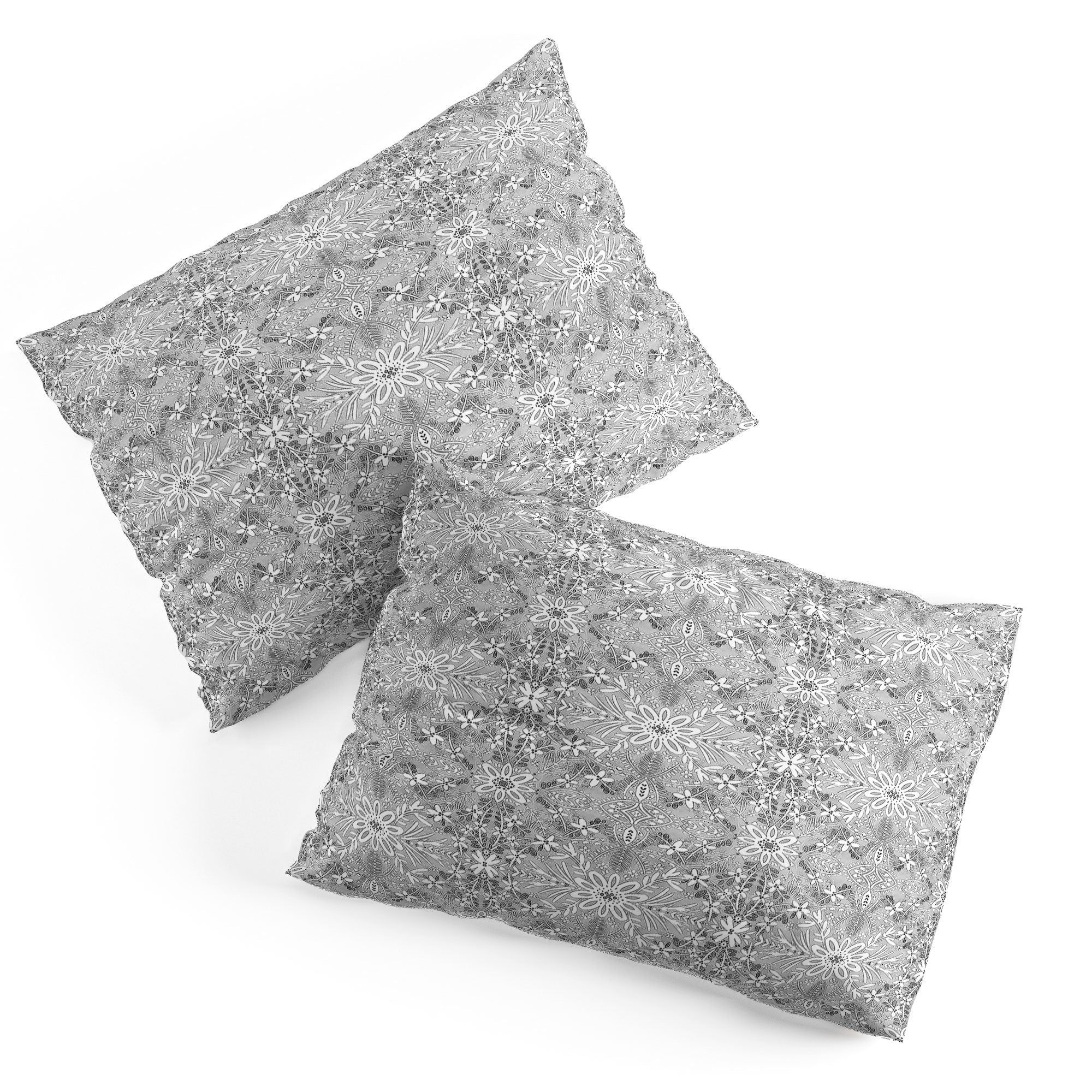 Marta Barragan Camarasa Intricate Floral Symmetry Pillow Shams