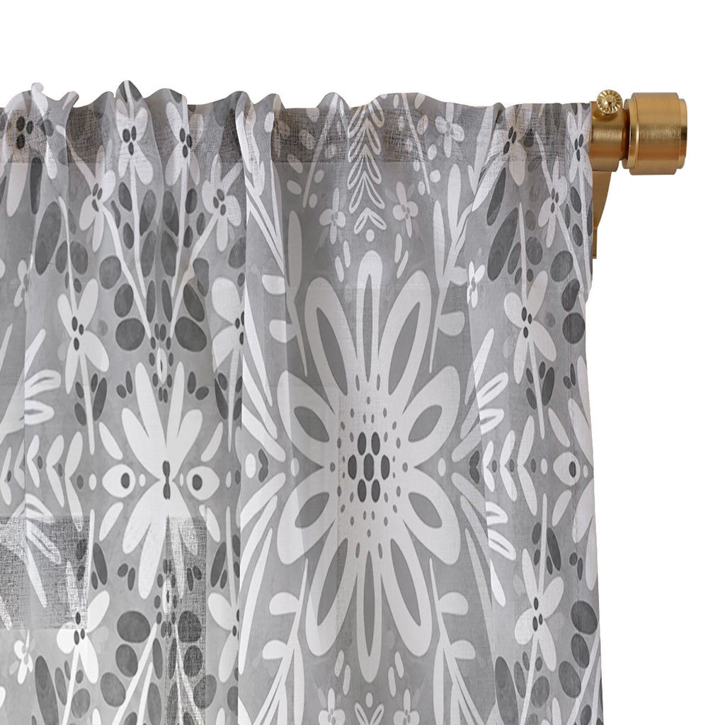 Marta Barragan Camarasa Intricate Floral Symmetry Sheer Non Repeat