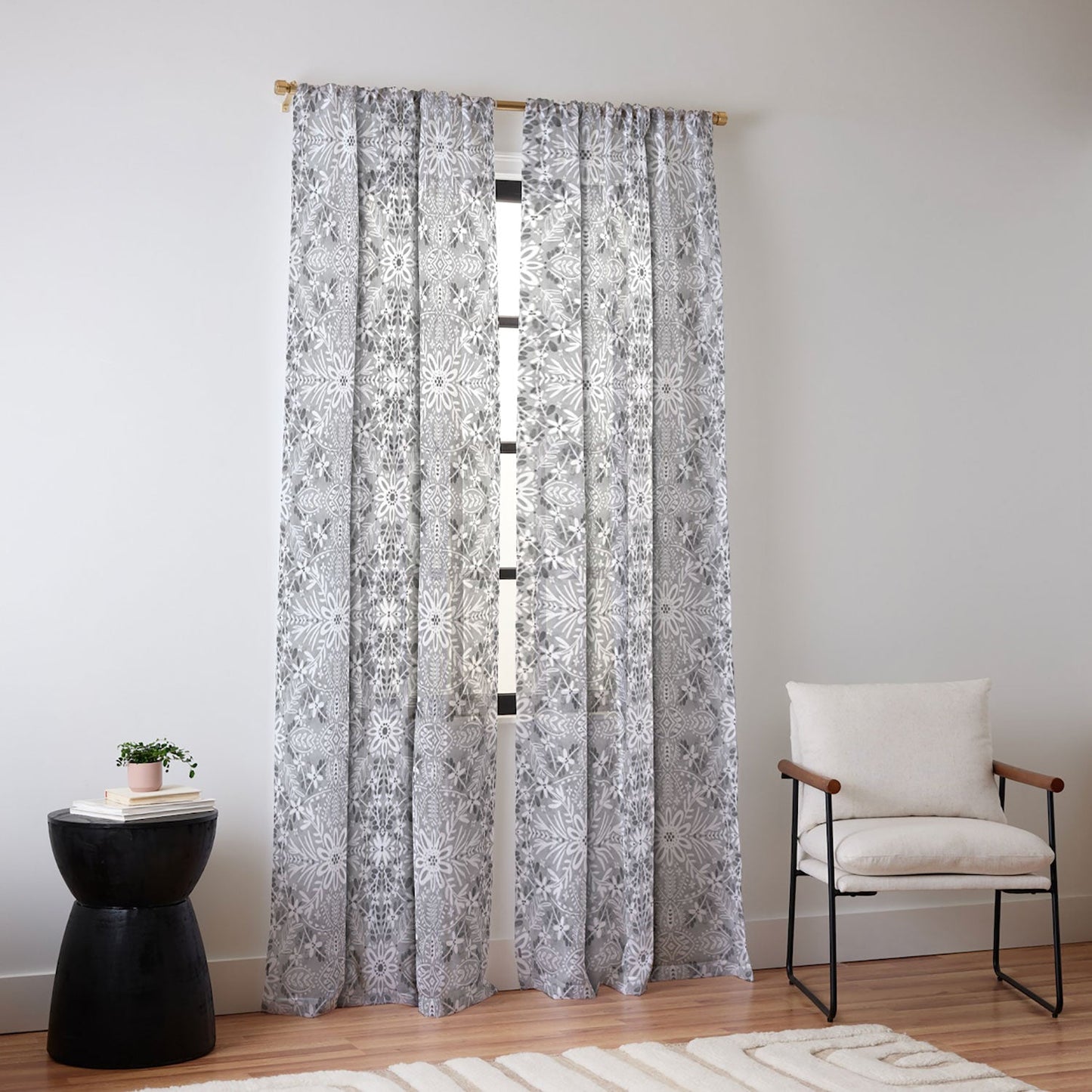 Marta Barragan Camarasa Intricate Floral Symmetry Sheer Non Repeat