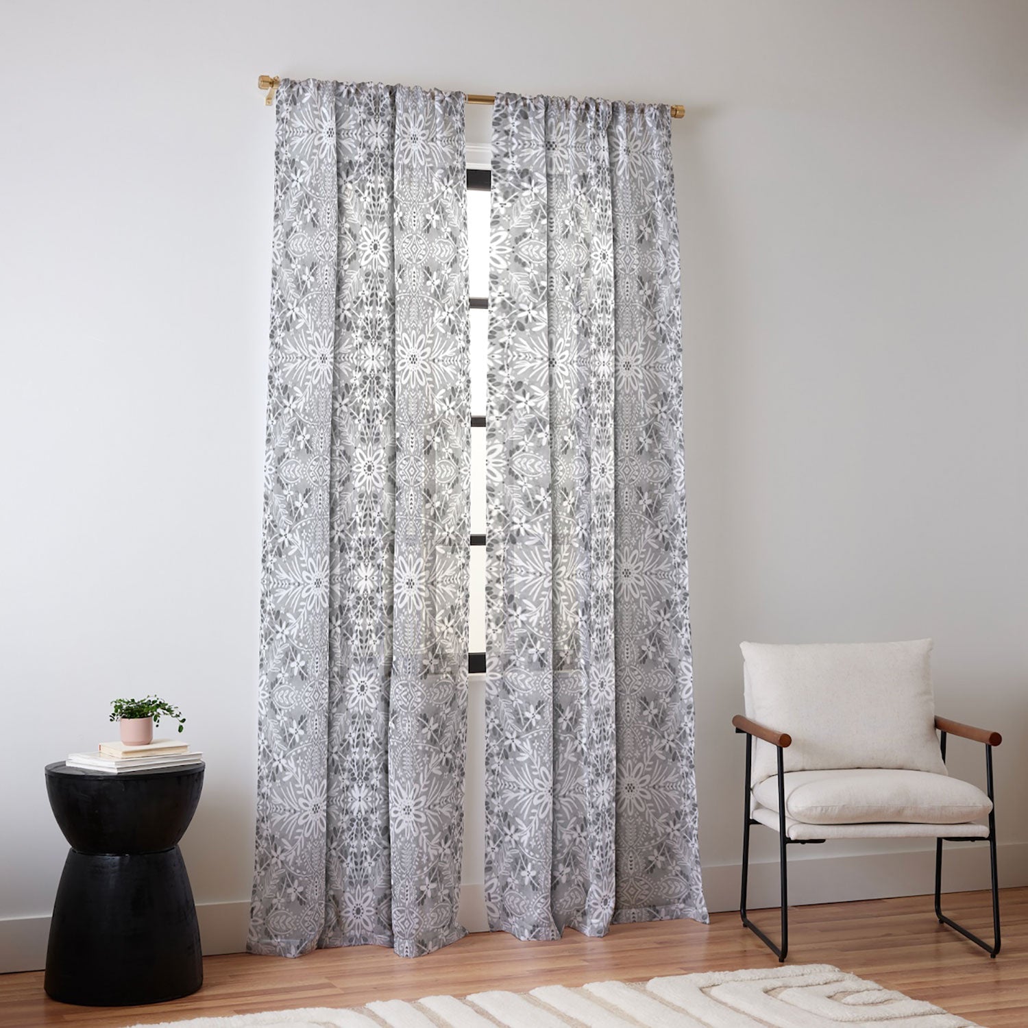 Marta Barragan Camarasa Intricate Floral Symmetry Sheer Non Repeat