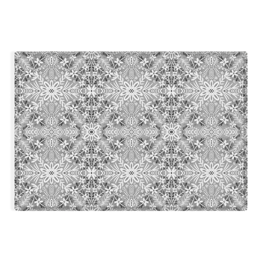 Marta Barragan Camarasa Intricate Floral Symmetry Outdoor Rug