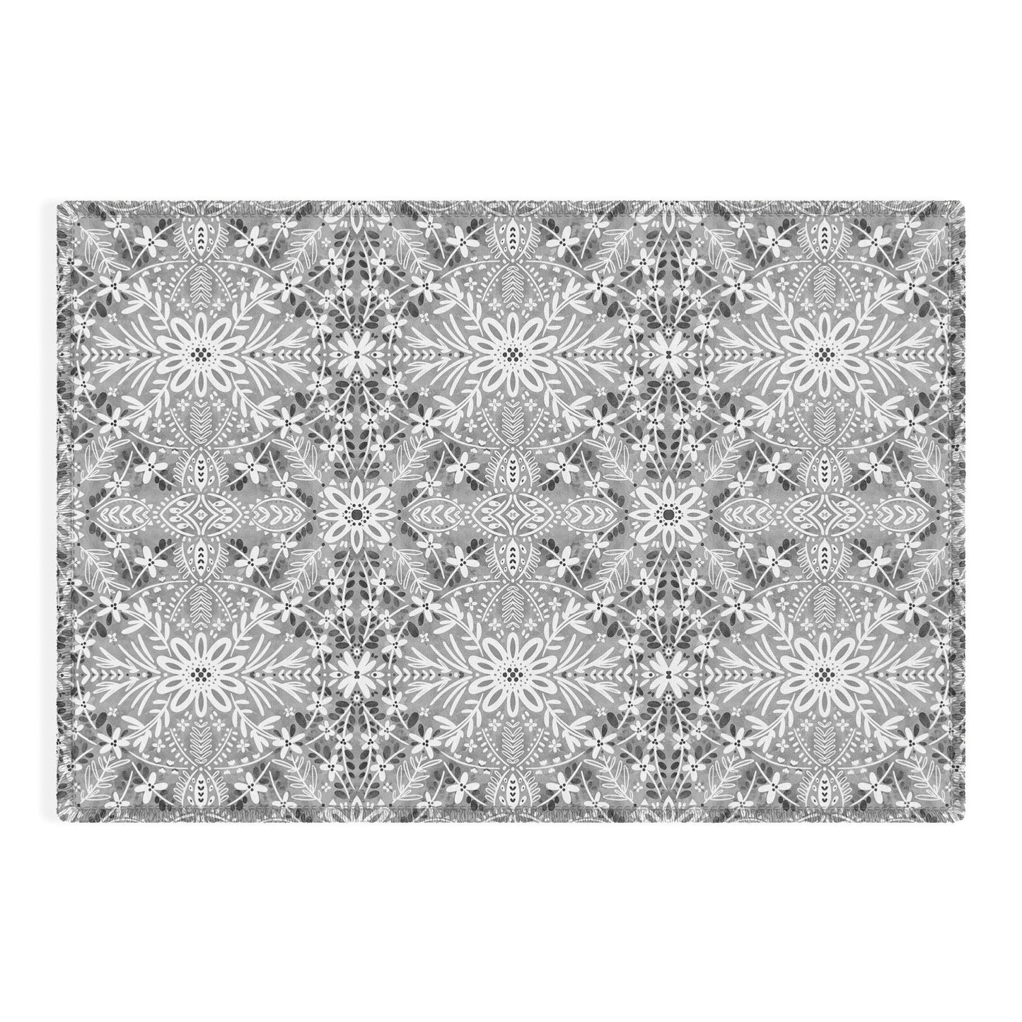 Marta Barragan Camarasa Intricate Floral Symmetry Outdoor Rug