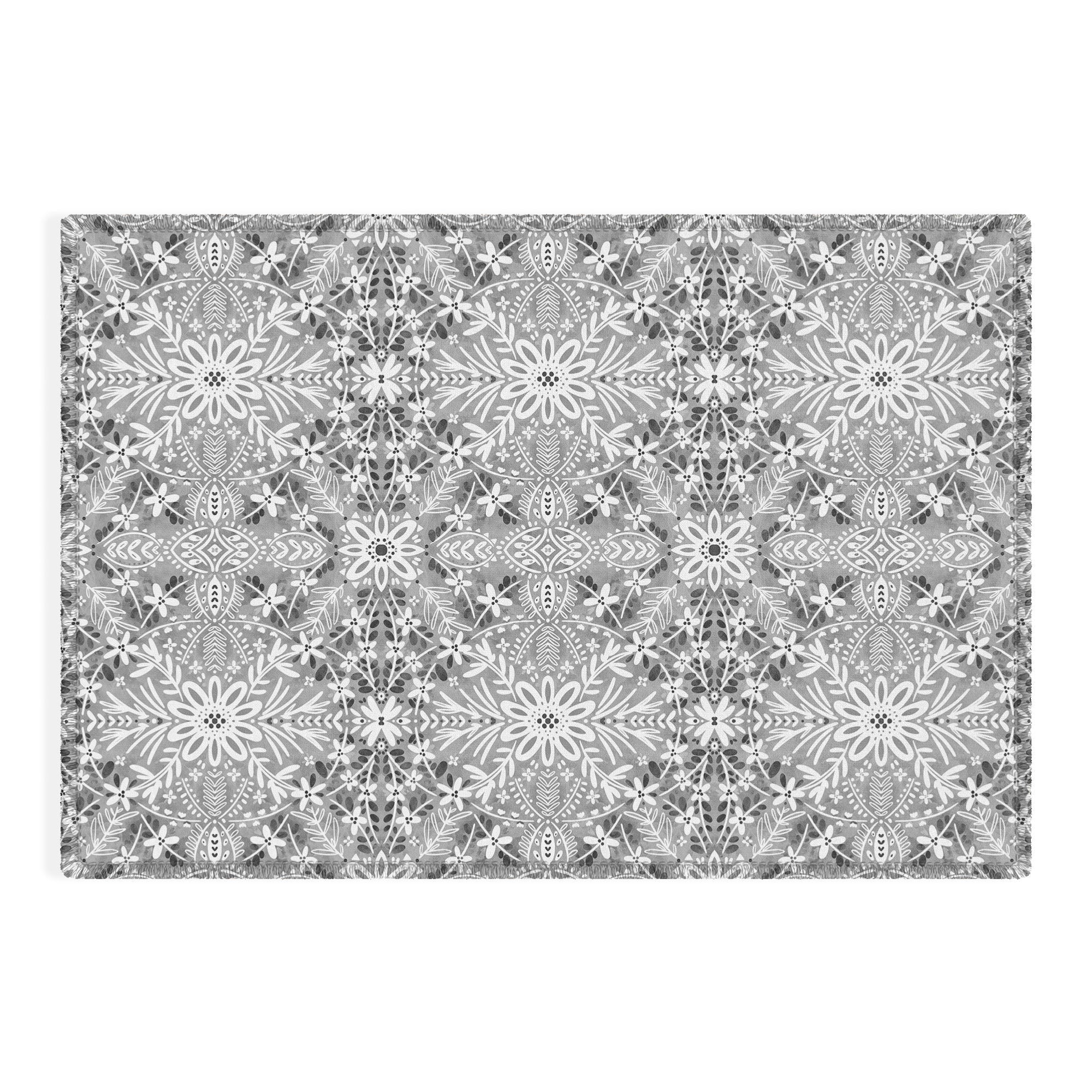 Marta Barragan Camarasa Intricate Floral Symmetry Outdoor Rug