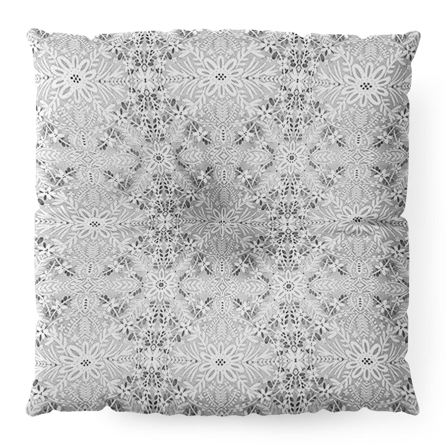 Marta Barragan Camarasa Intricate Floral Symmetry Floor Pillow Square
