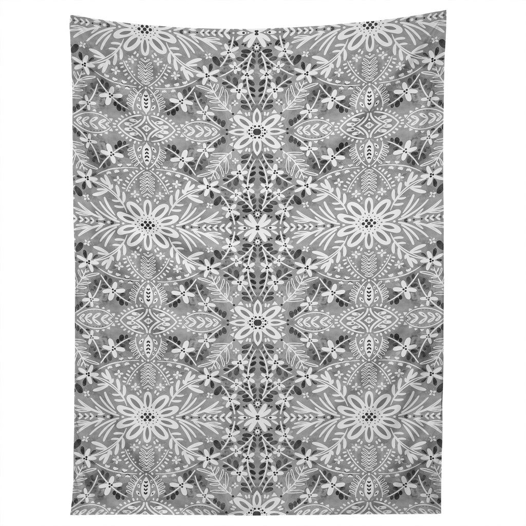 Marta Barragan Camarasa Intricate Floral Symmetry Tapestry