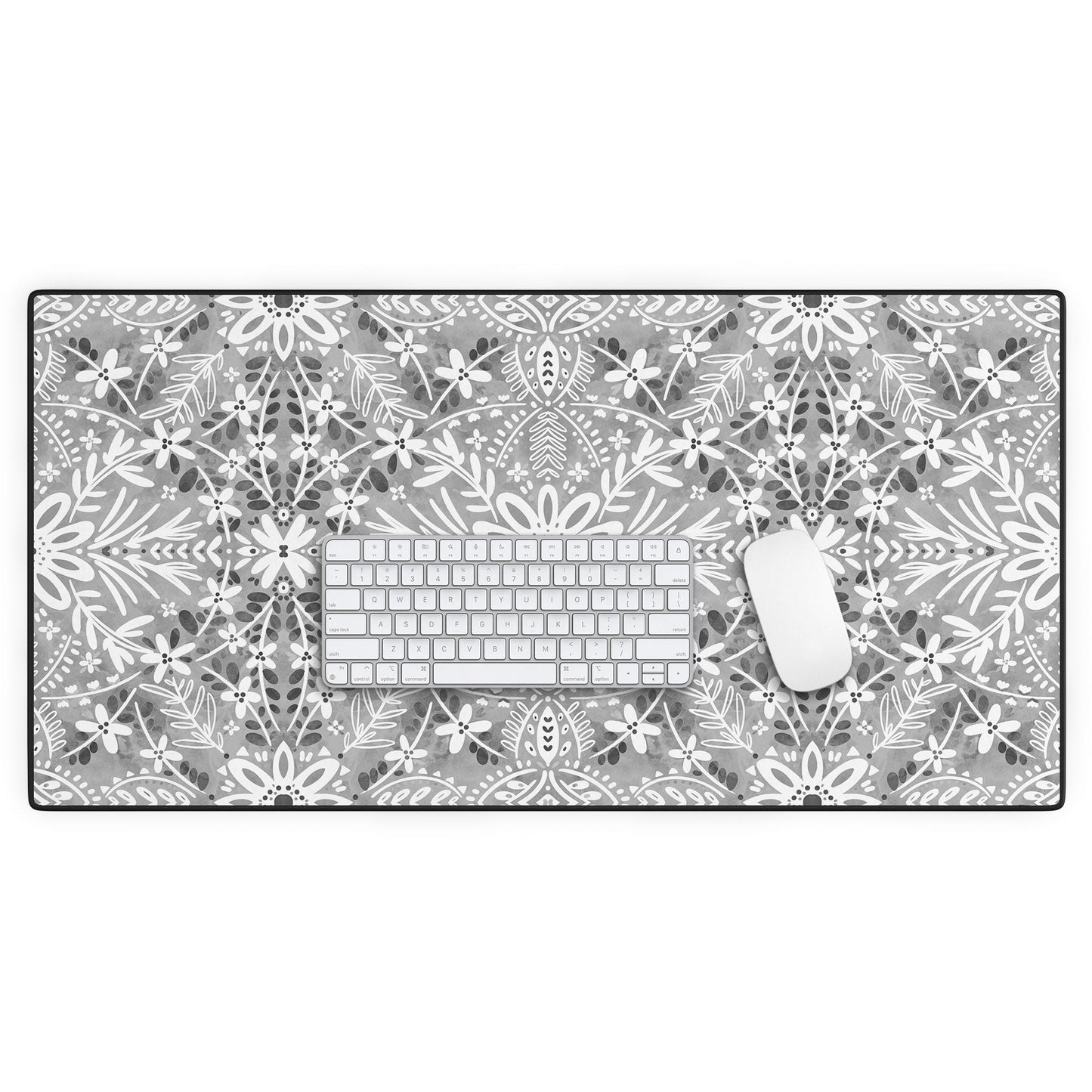 Marta Barragan Camarasa Intricate Floral Symmetry Desk Mat