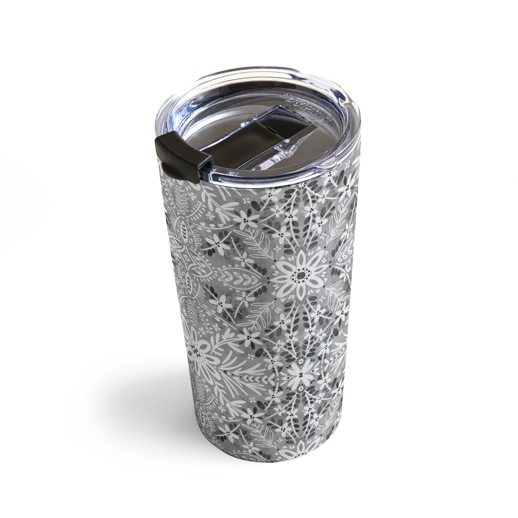 Marta Barragan Camarasa Intricate Floral Symmetry Travel Mug