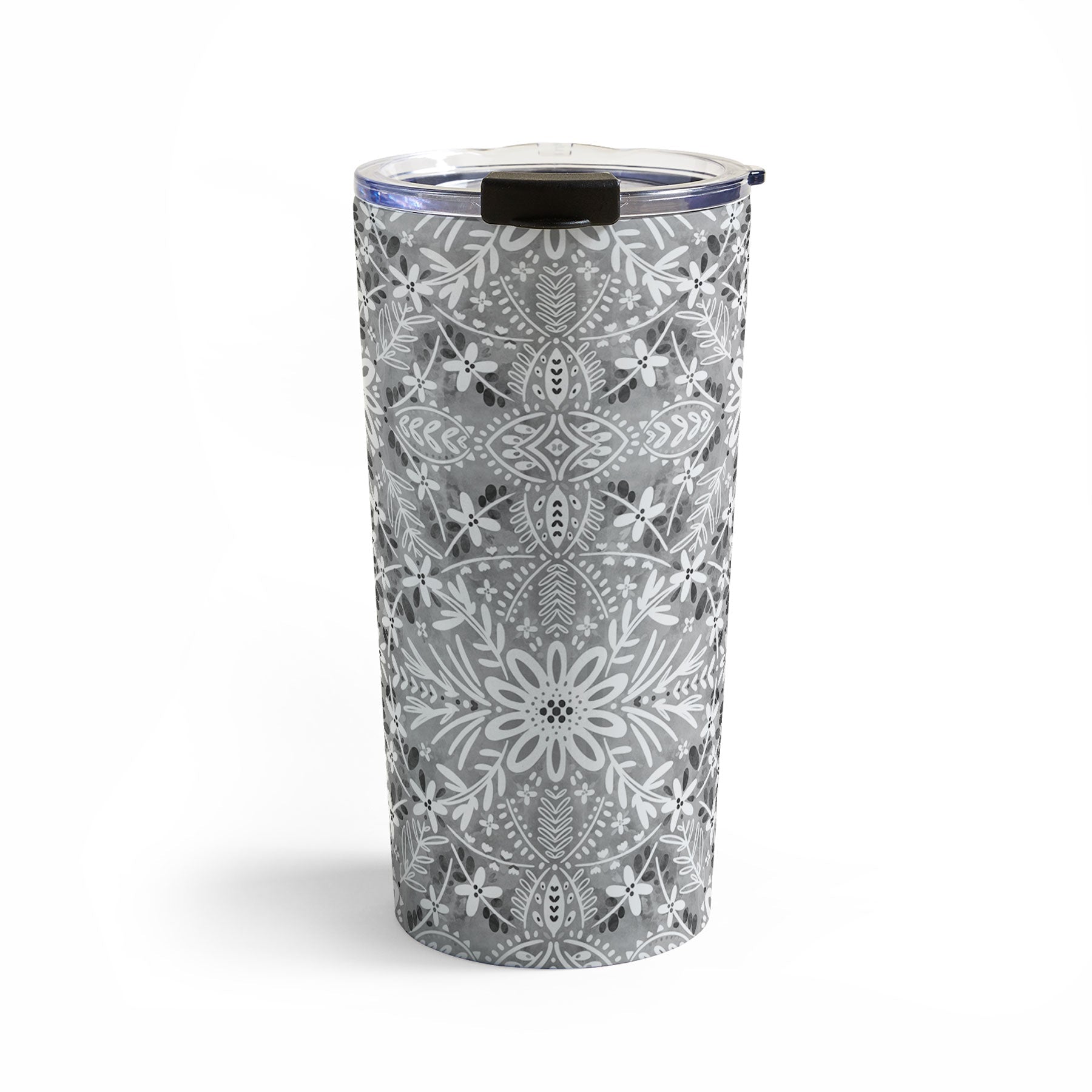 Marta Barragan Camarasa Intricate Floral Symmetry Travel Mug