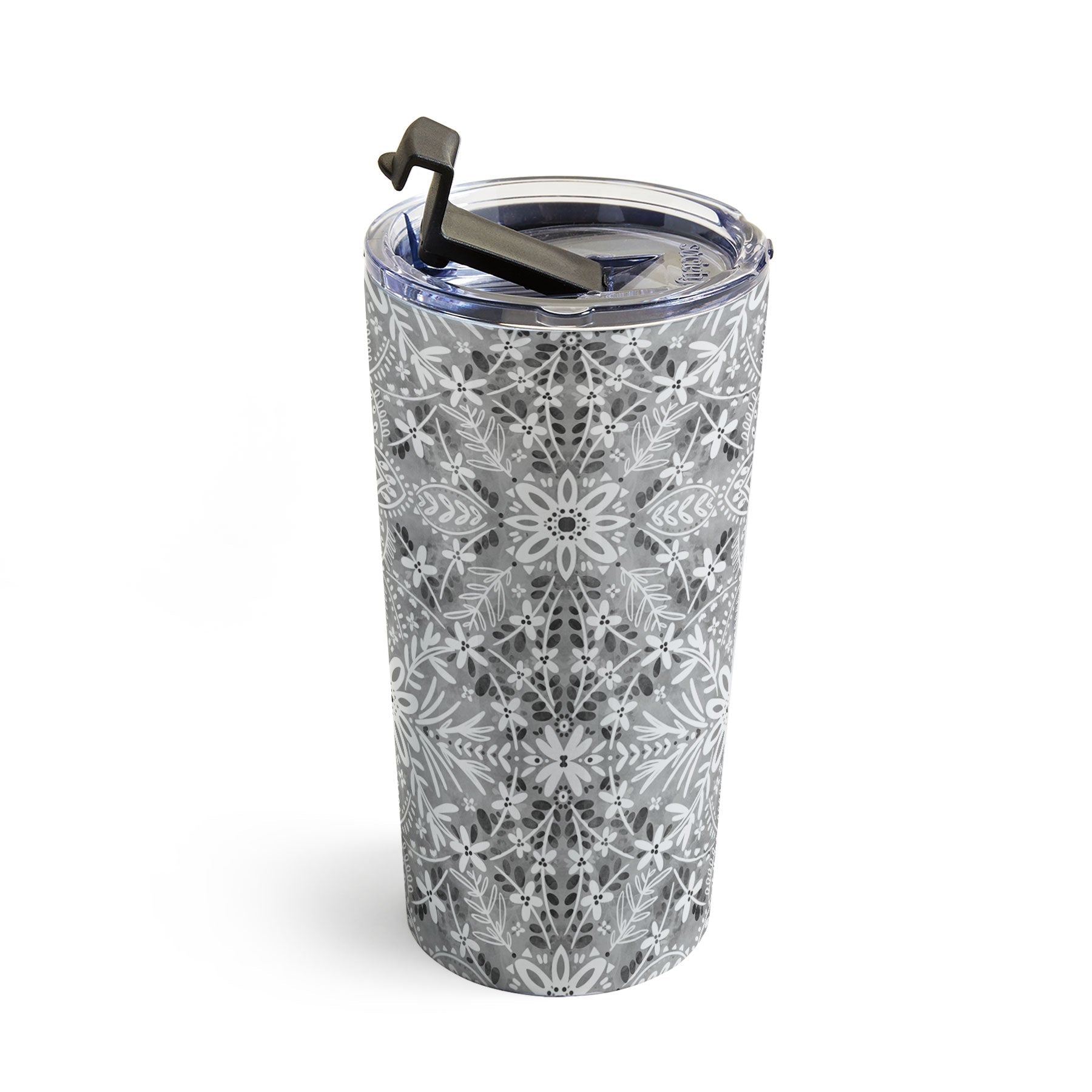 Marta Barragan Camarasa Intricate Floral Symmetry Travel Mug