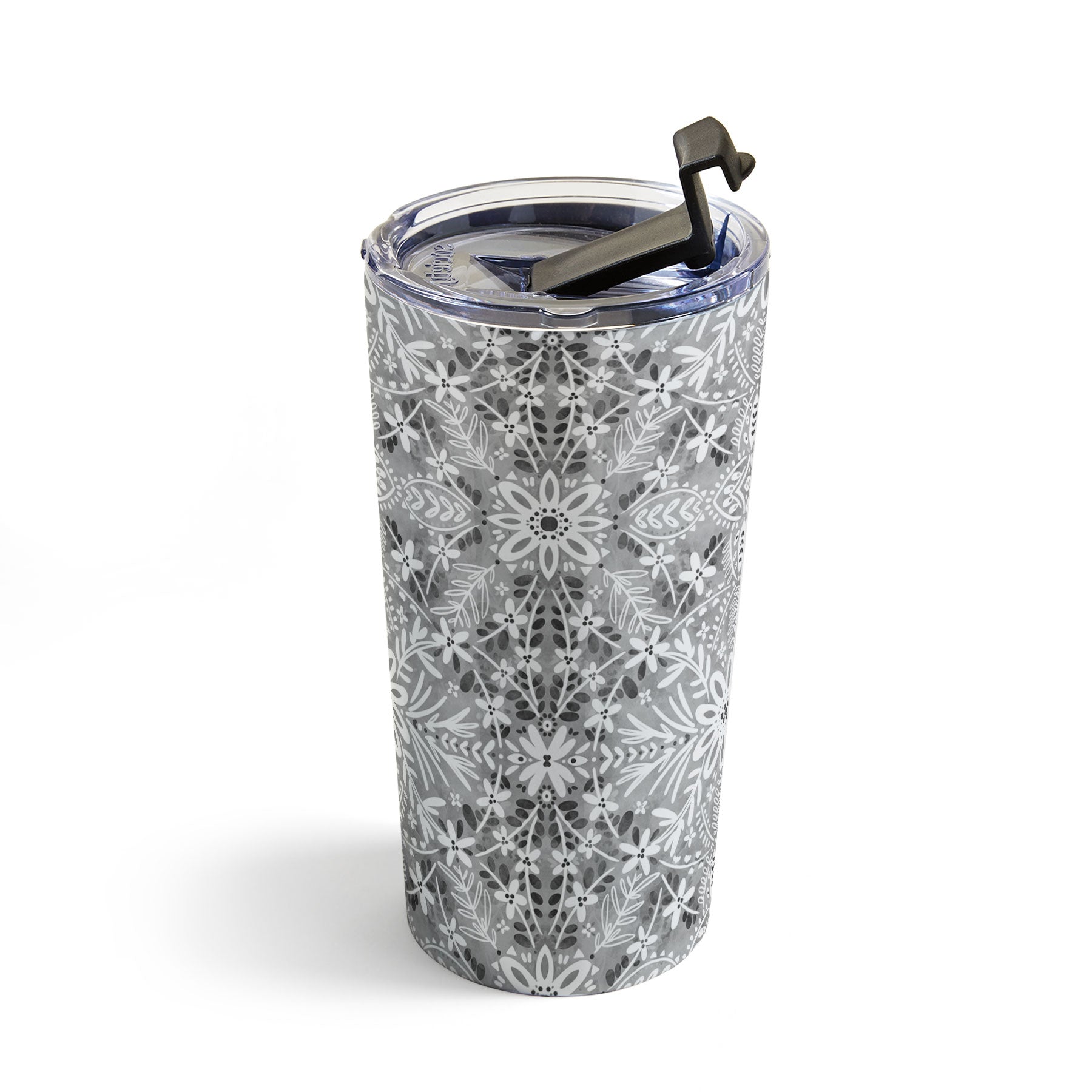 Marta Barragan Camarasa Intricate Floral Symmetry Travel Mug