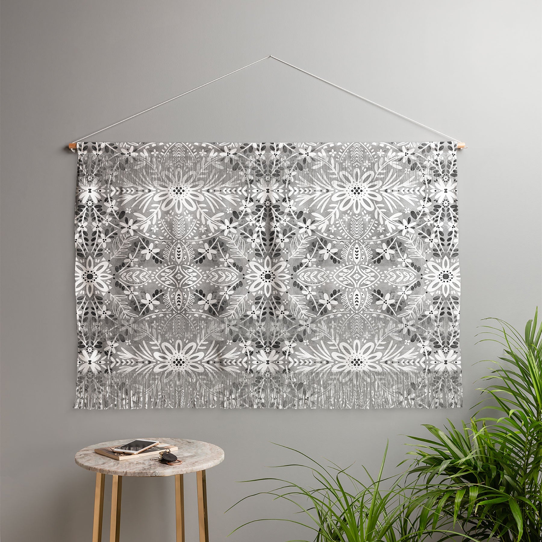 Marta Barragan Camarasa Intricate Floral Symmetry Wall Hanging Landscape