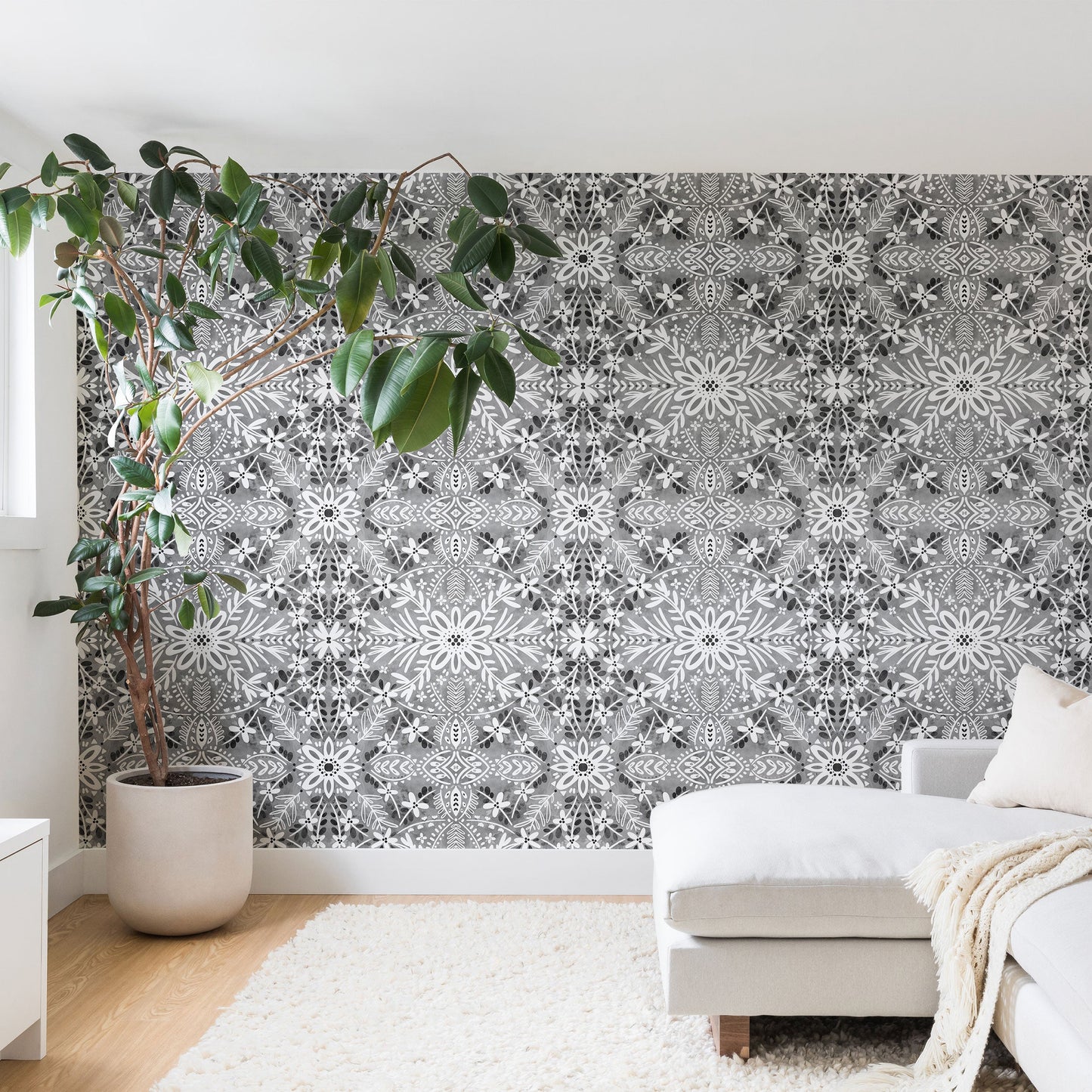 Marta Barragan Camarasa Intricate Floral Symmetry Wall Mural