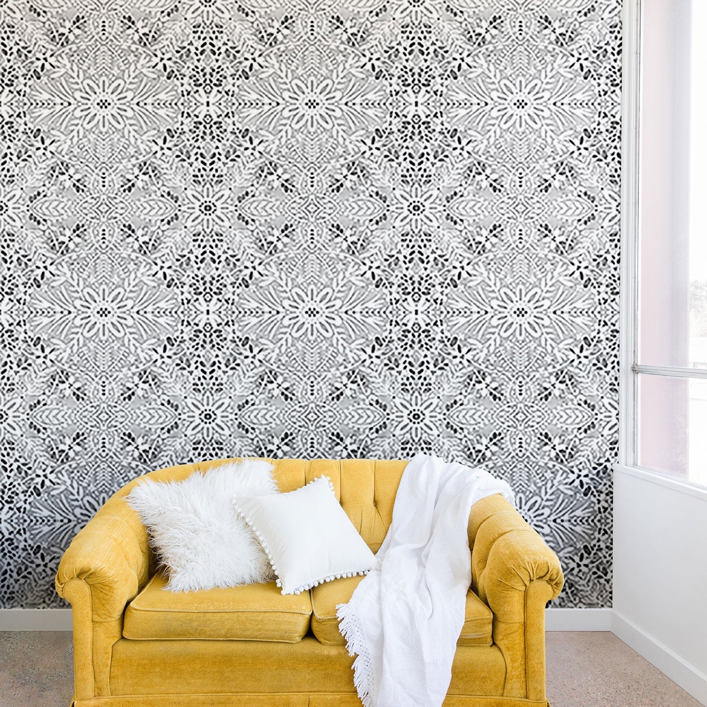 Marta Barragan Camarasa Intricate Floral Symmetry Wall Mural
