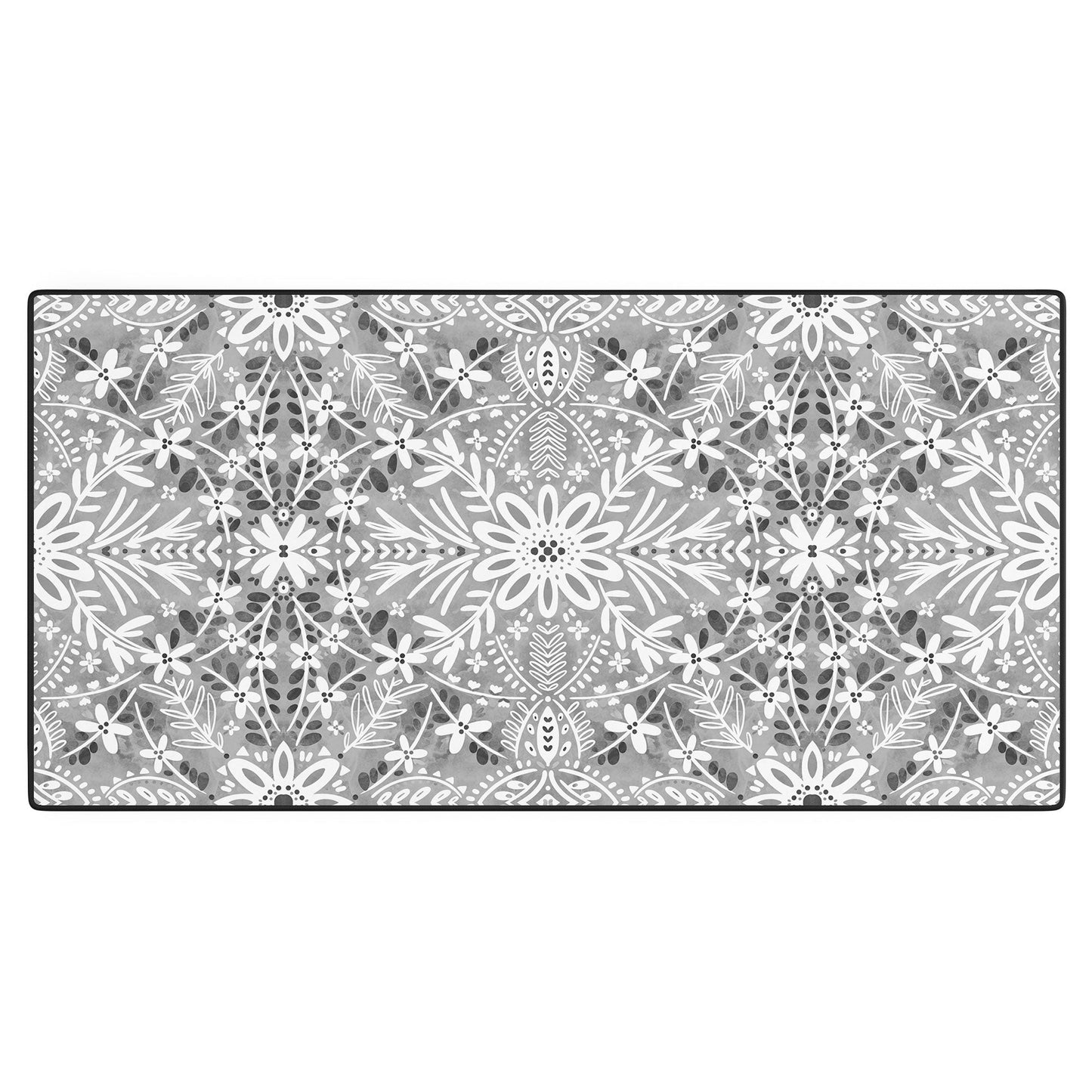 Marta Barragan Camarasa Intricate Floral Symmetry Desk Mat