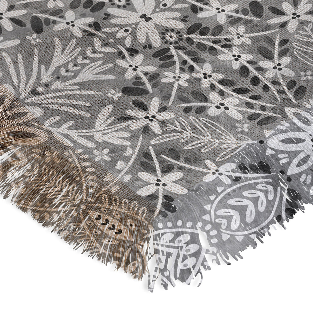 Marta Barragan Camarasa Intricate Floral Symmetry Throw Blanket