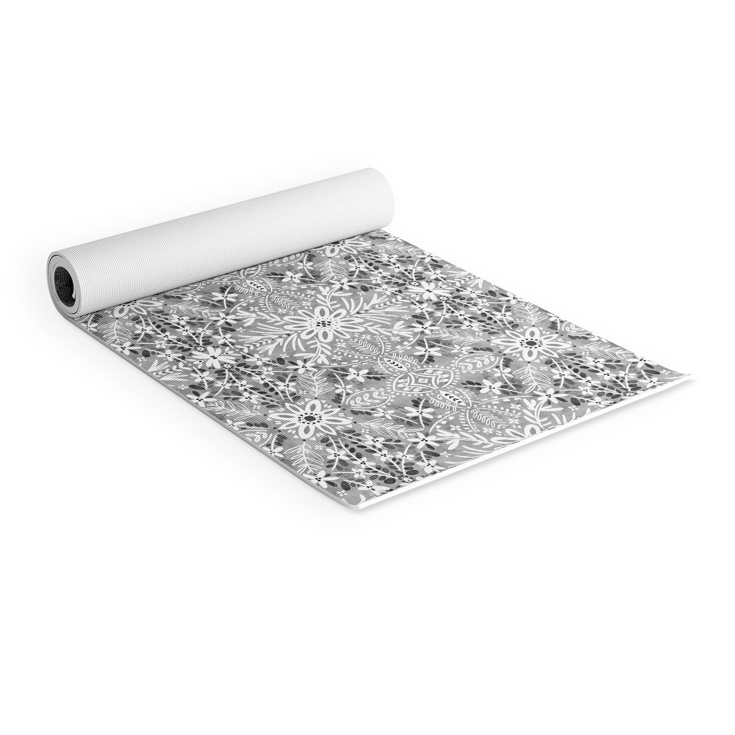 Marta Barragan Camarasa Intricate Floral Symmetry Yoga Mat