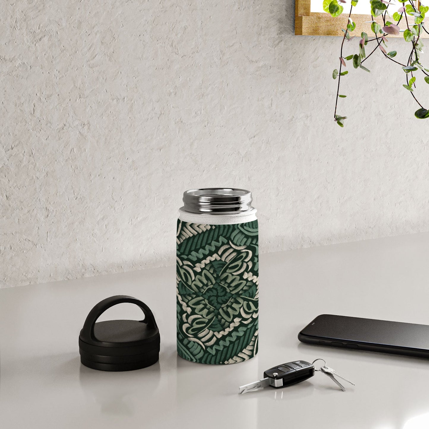 Marta Barragan Camarasa Intricate Forest Mosaic Water Bottle
