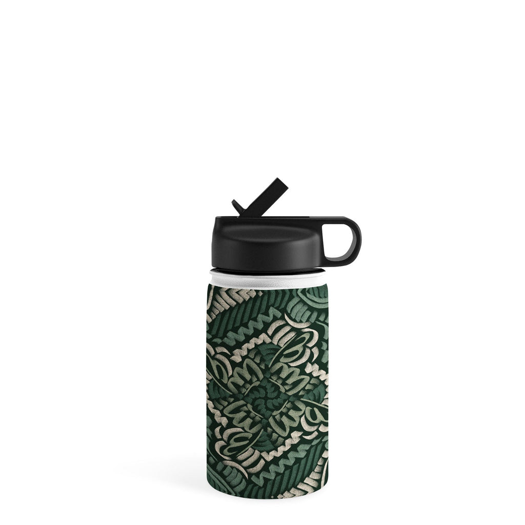 Marta Barragan Camarasa Intricate Forest Mosaic Water Bottle