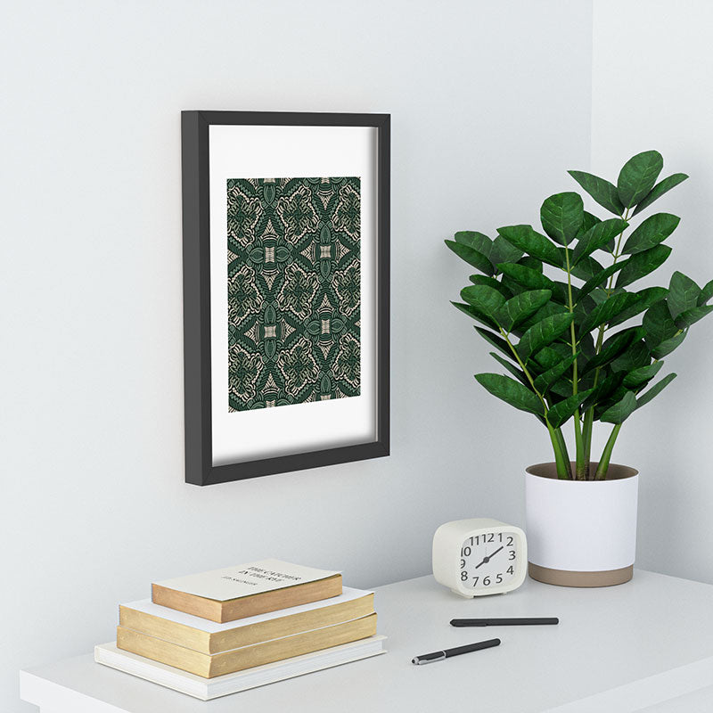 Marta Barragan Camarasa Intricate Forest Mosaic Recessed Framing Rectangle
