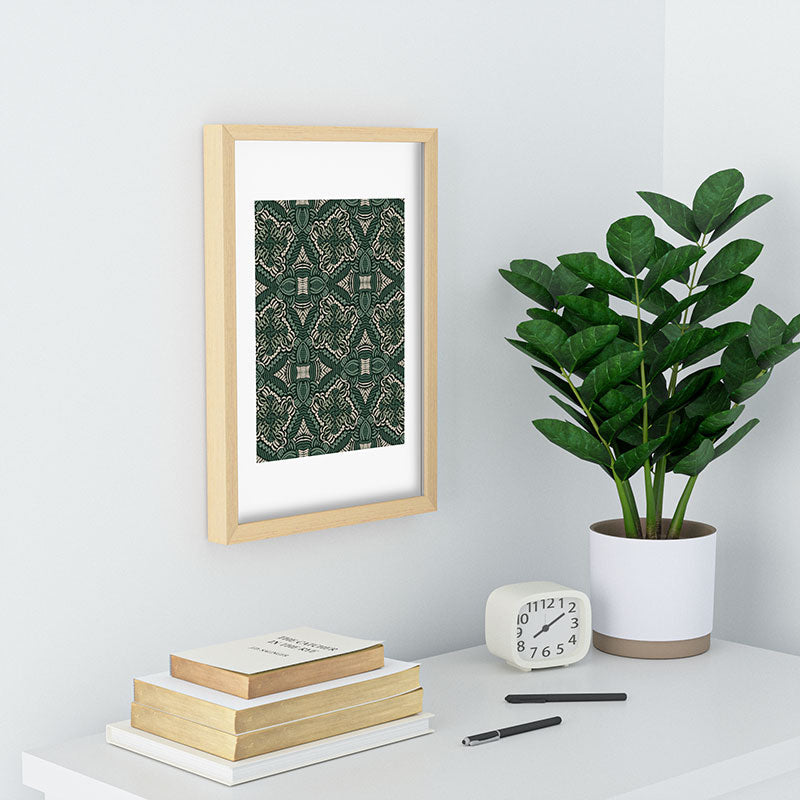Marta Barragan Camarasa Intricate Forest Mosaic Recessed Framing Rectangle