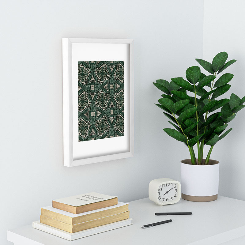 Marta Barragan Camarasa Intricate Forest Mosaic Recessed Framing Rectangle