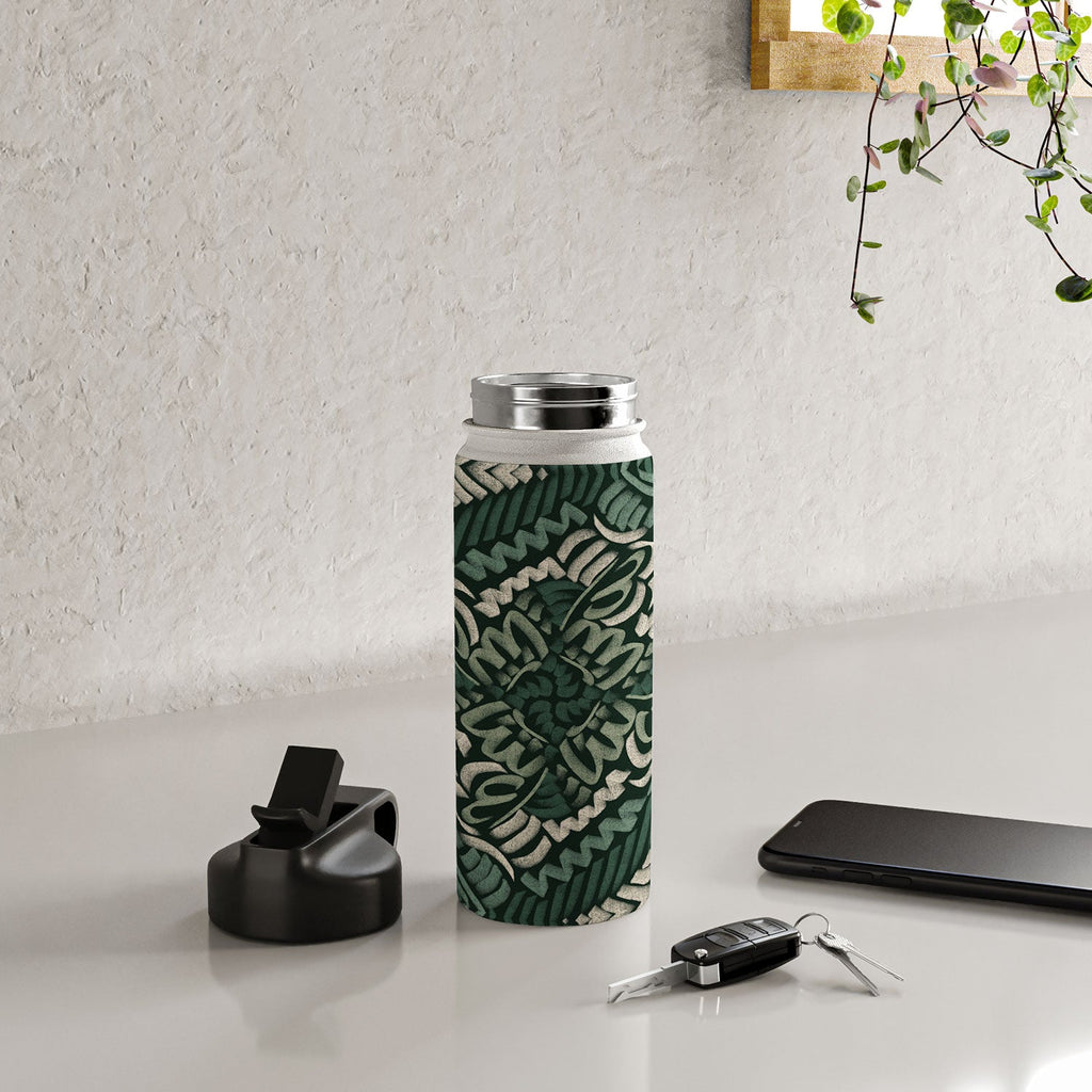 Marta Barragan Camarasa Intricate Forest Mosaic Water Bottle