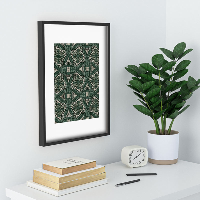 Marta Barragan Camarasa Intricate Forest Mosaic Recessed Framing Rectangle
