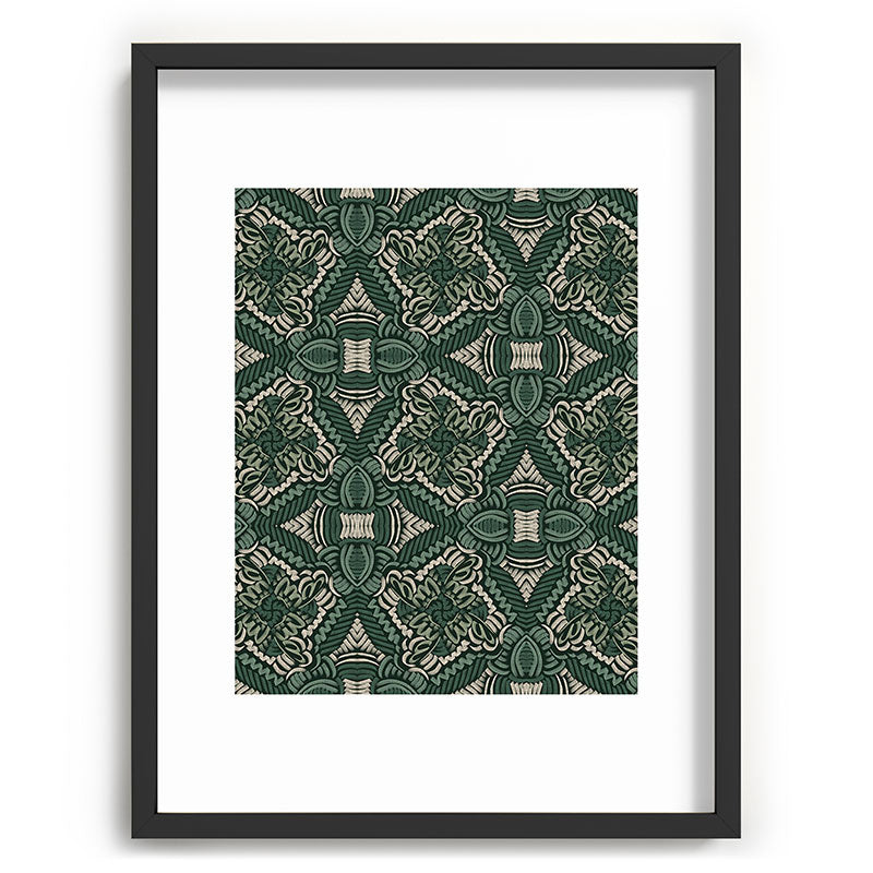 Marta Barragan Camarasa Intricate Forest Mosaic Recessed Framing Rectangle