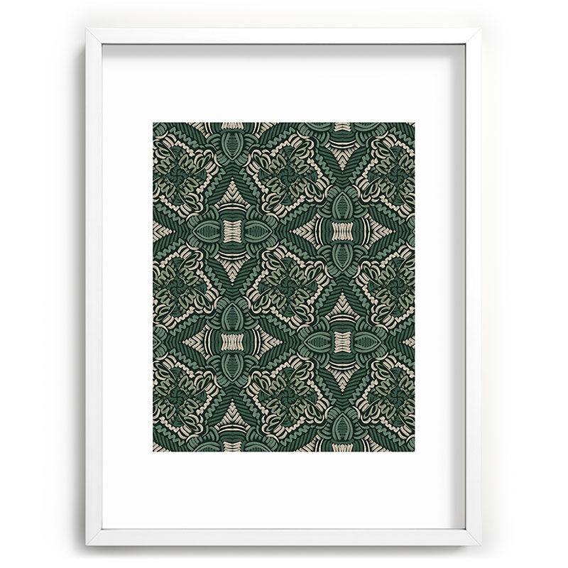 Marta Barragan Camarasa Intricate Forest Mosaic Recessed Framing Rectangle