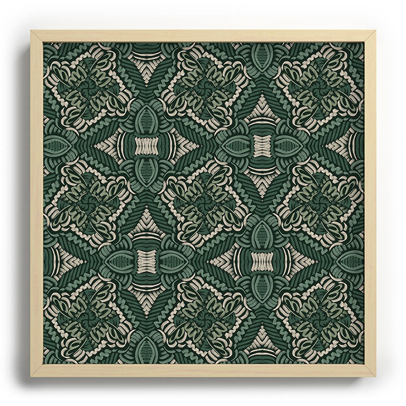Marta Barragan Camarasa Intricate Forest Mosaic Recessed Framing Square