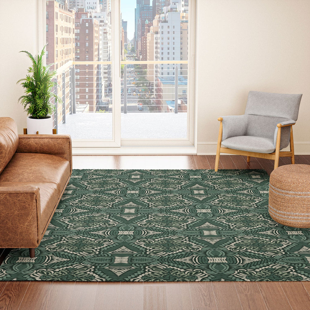 Marta Barragan Camarasa Intricate Forest Mosaic Area Rug