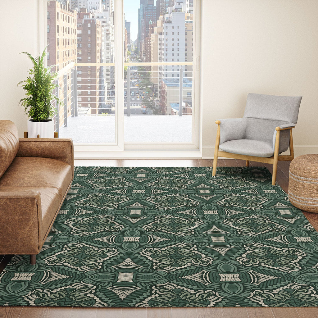 Marta Barragan Camarasa Intricate Forest Mosaic Area Rug
